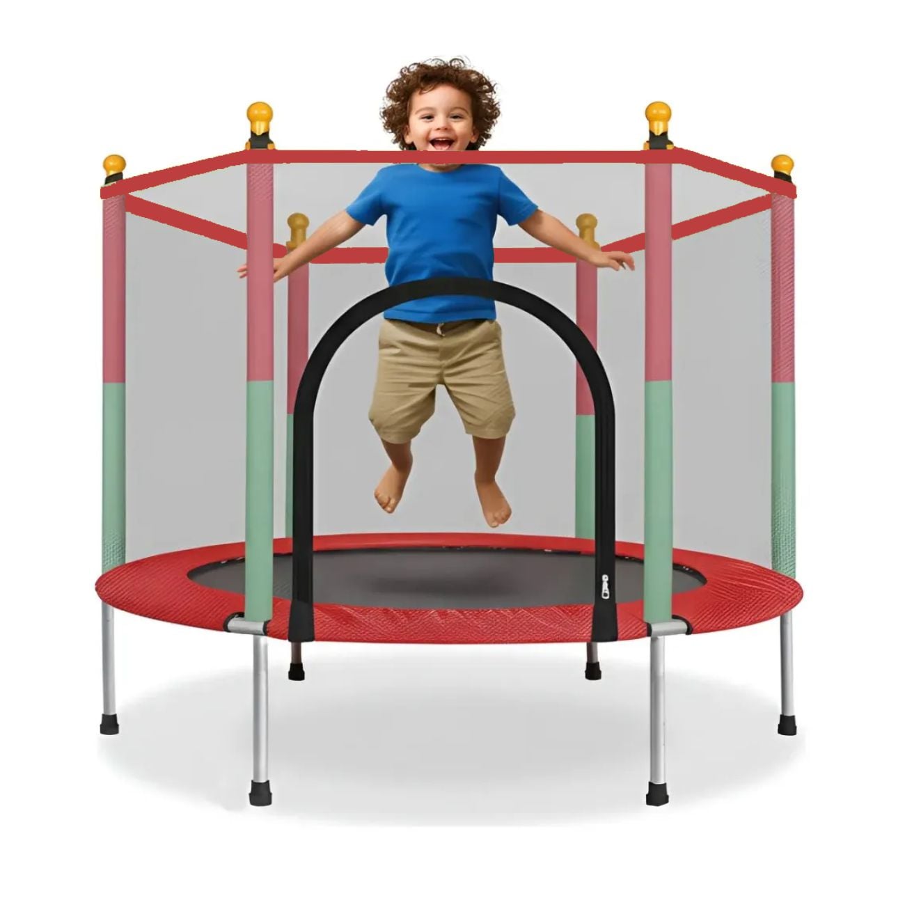CAMA SALTARINA TRAMPOLIN 1.4 M BASE ROJA - 1