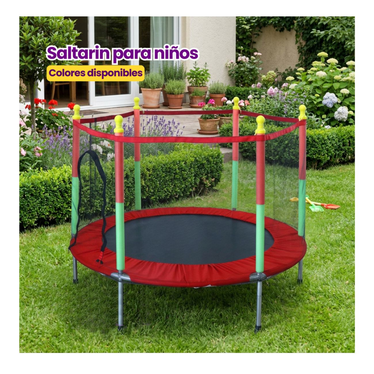 CAMA SALTARINA TRAMPOLIN 1.4 M BASE ROJA - 2