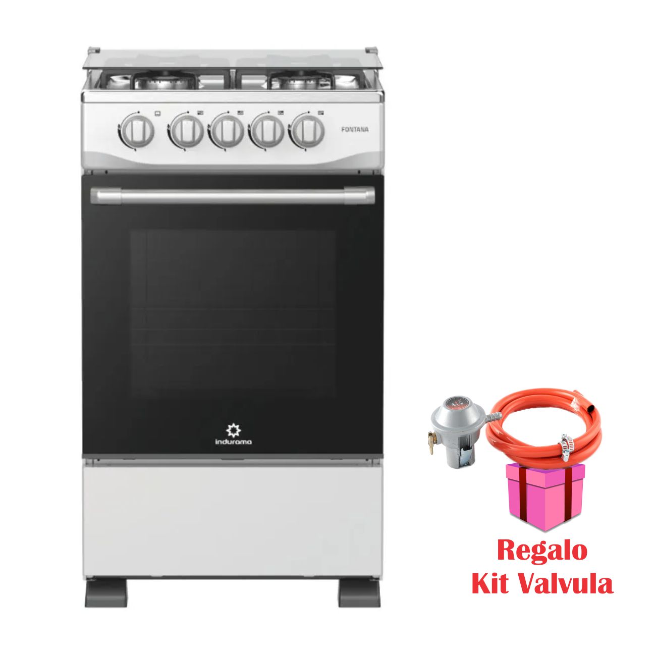 COCINA INDURAMA FONTANA 4 HORNILLAS GRIS - 1