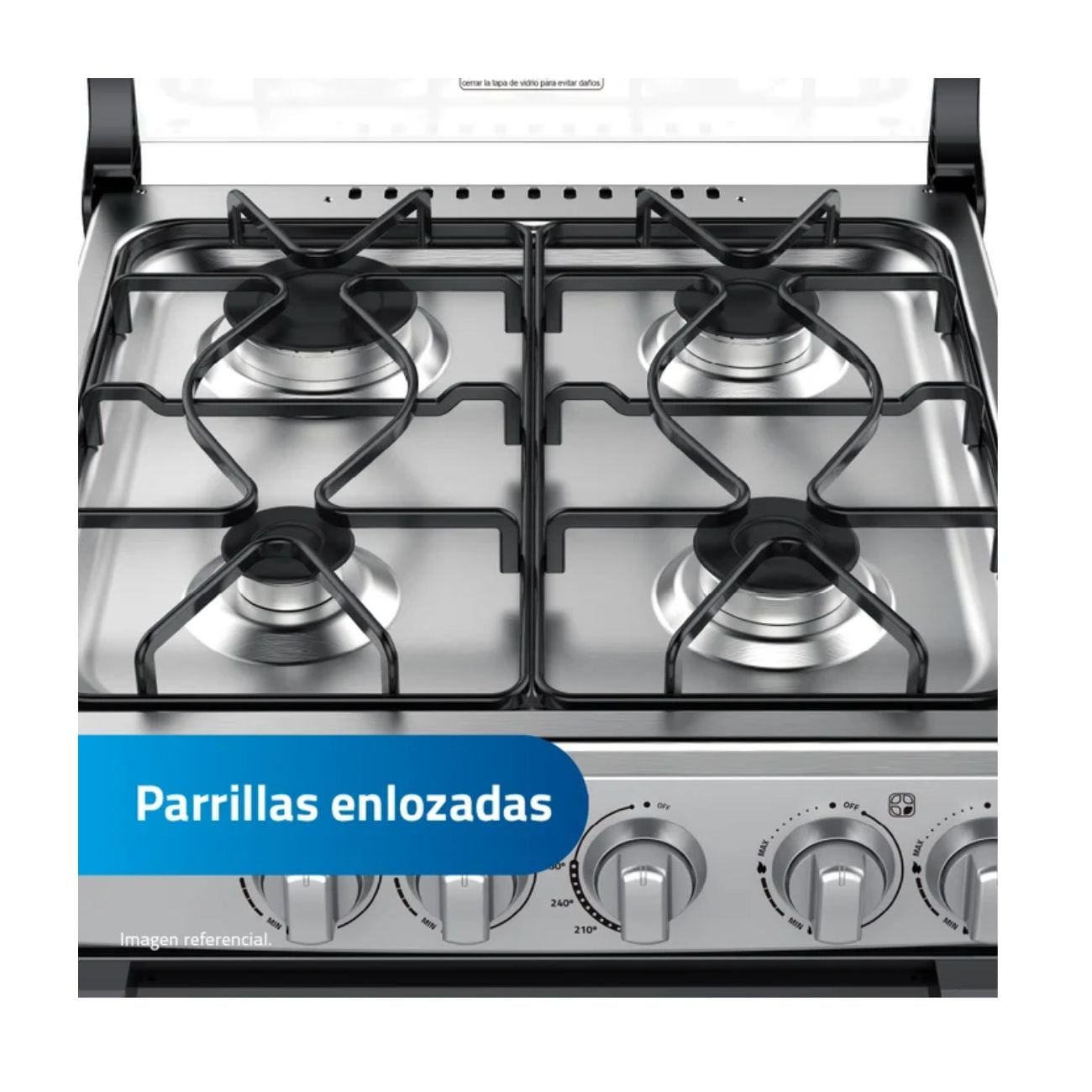 COCINA INDURAMA FONTANA 4 HORNILLAS GRIS - 5