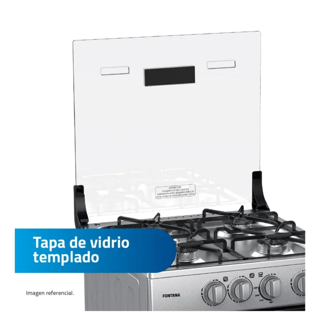 COCINA INDURAMA FONTANA 4 HORNILLAS GRIS - 6
