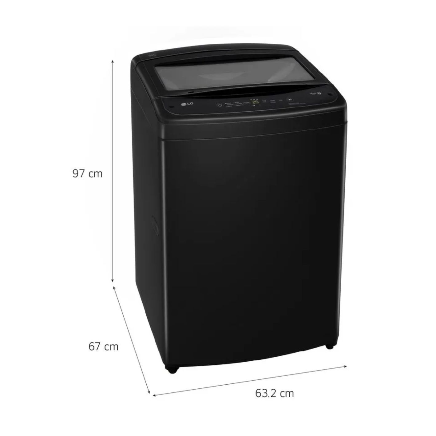 LAVADORA LG TURBODRUM 19KG WT190BVTB CARGA SUPERIOR NEGRO - 3