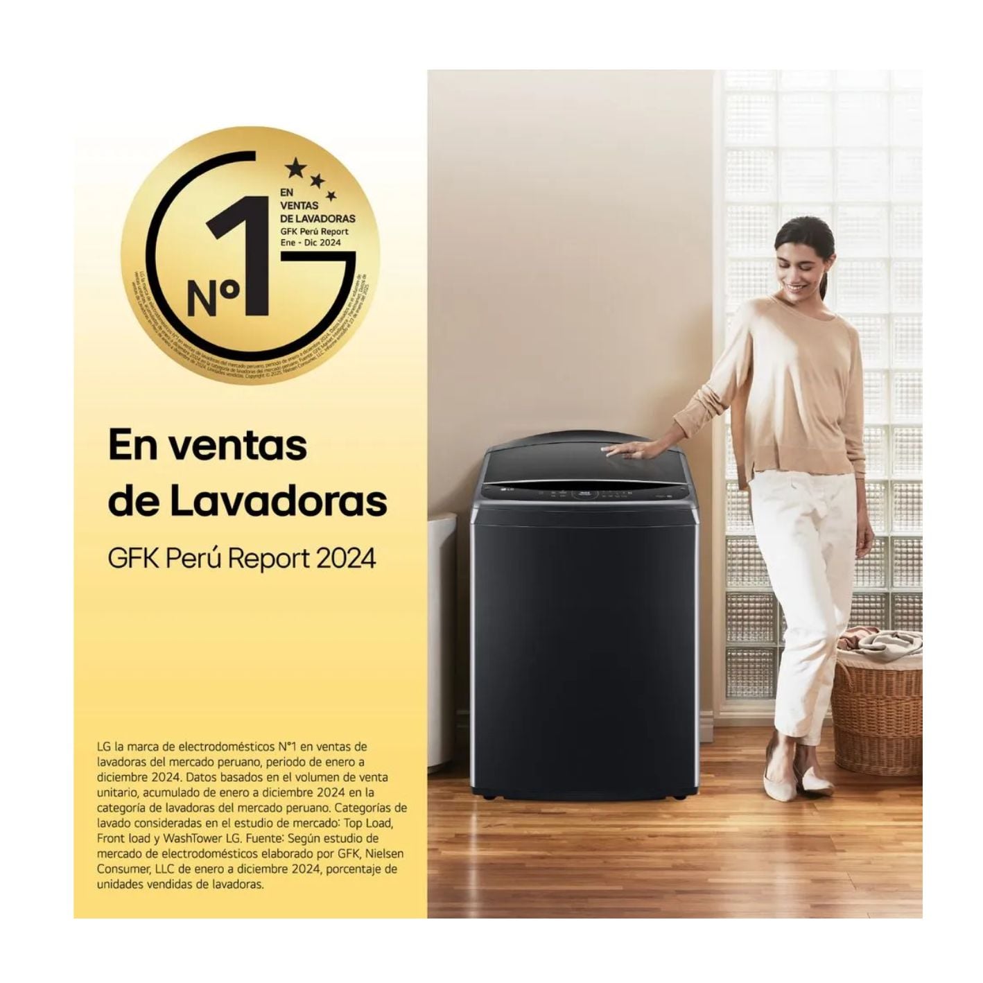 LAVADORA LG TURBODRUM 19KG WT190BVTB CARGA SUPERIOR NEGRO - 6