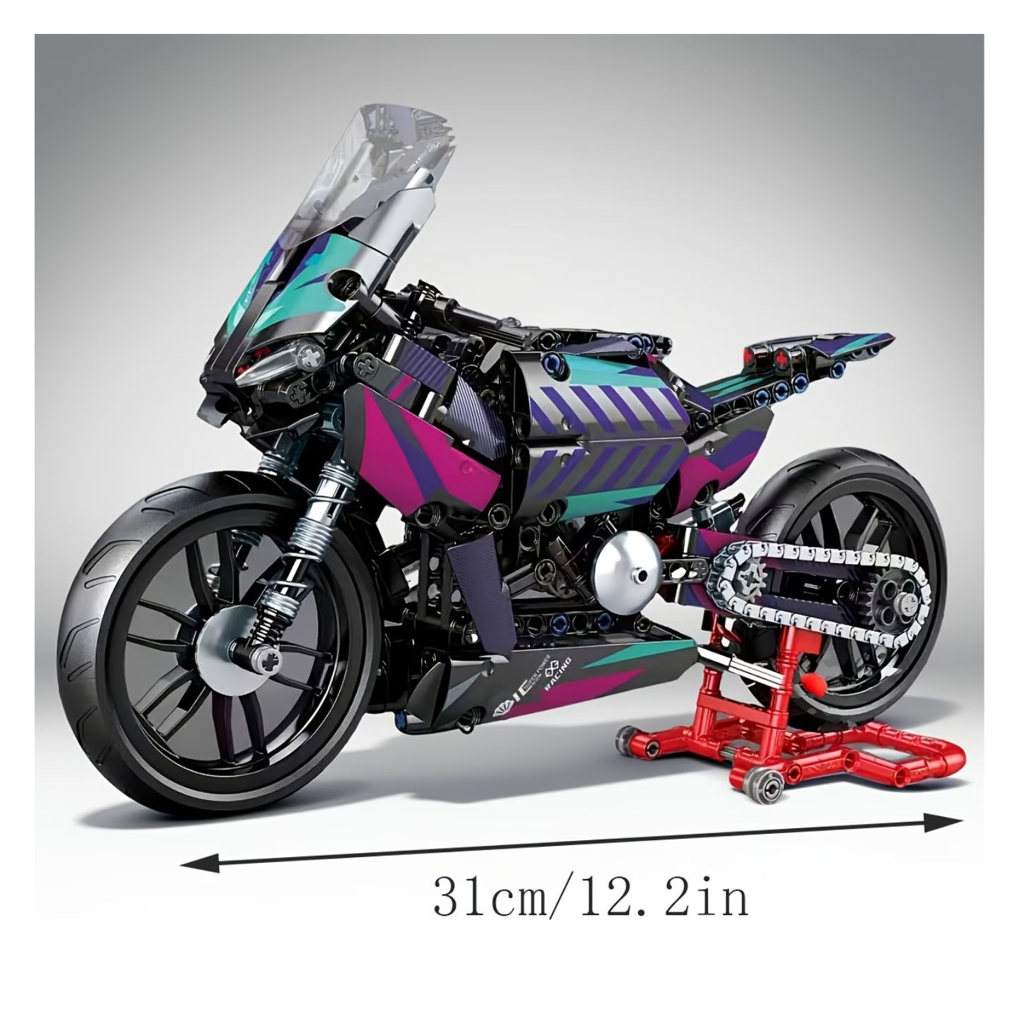 LEGO MOTOCICLETA QM00204 CON BASE MULTICOLOR - 3