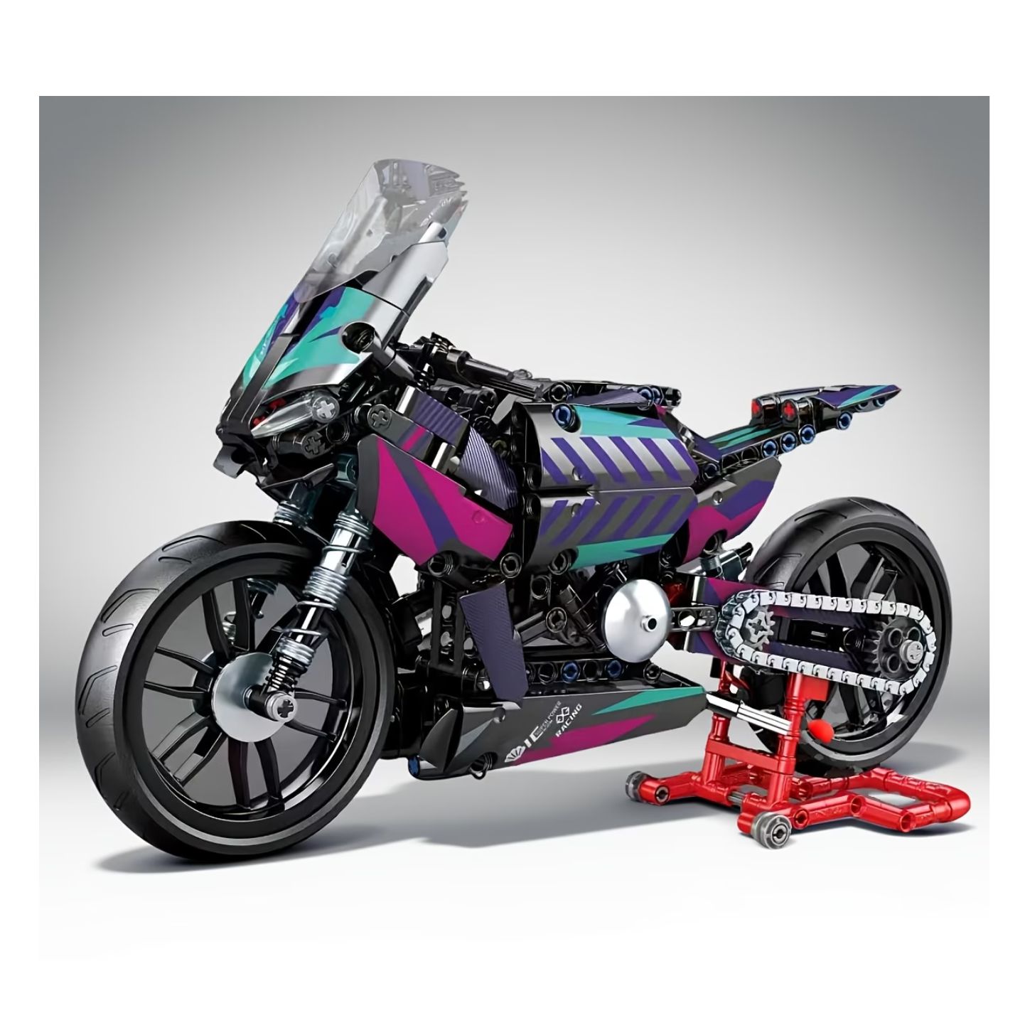 LEGO MOTOCICLETA QM00204 CON BASE MULTICOLOR - 4