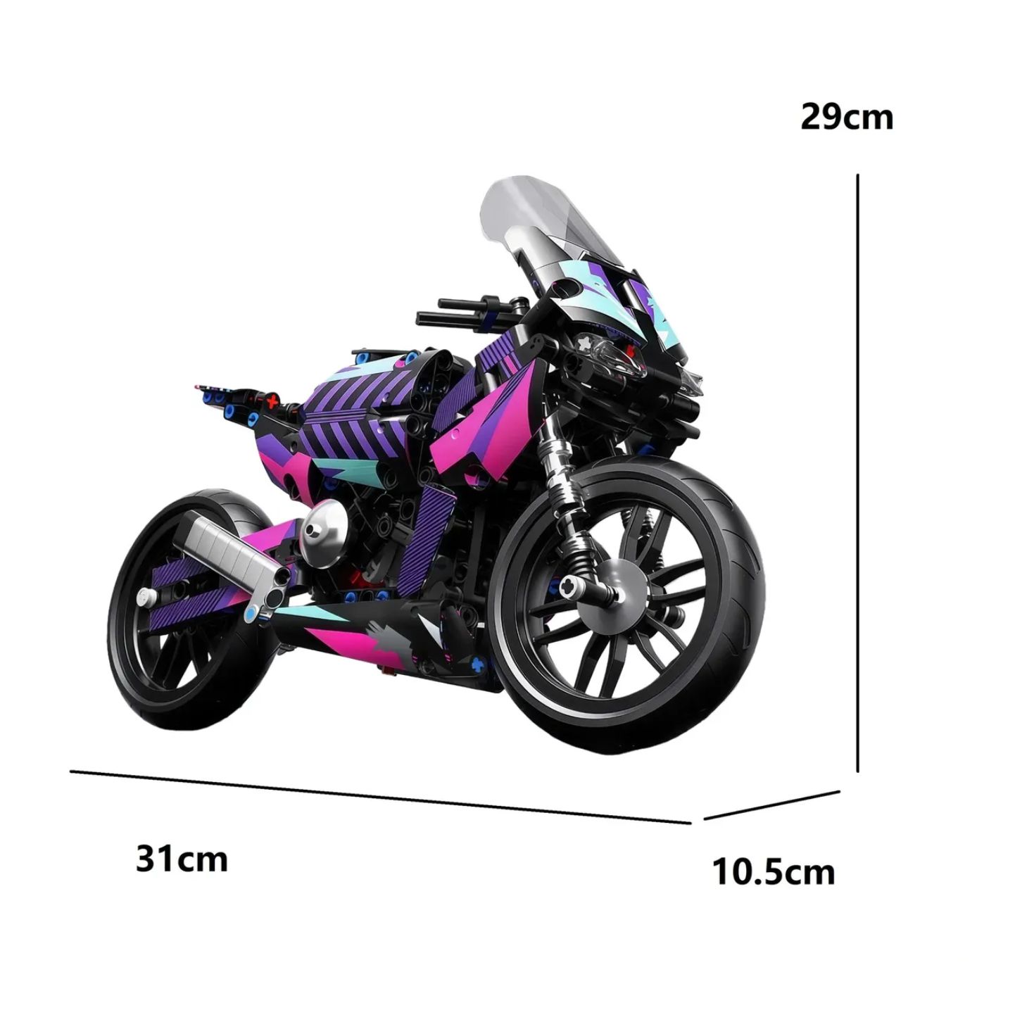 LEGO MOTOCICLETA QM00204 CON BASE MULTICOLOR - 5