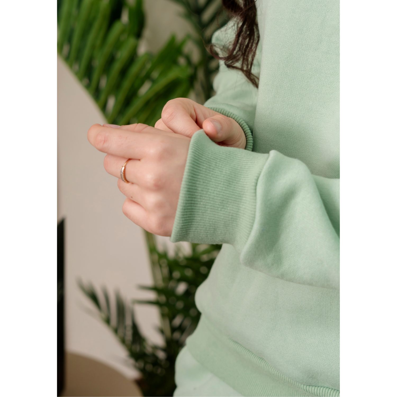 PIJAMA MUJER ALGODÓN FRANELA BUZO VERDE - 2