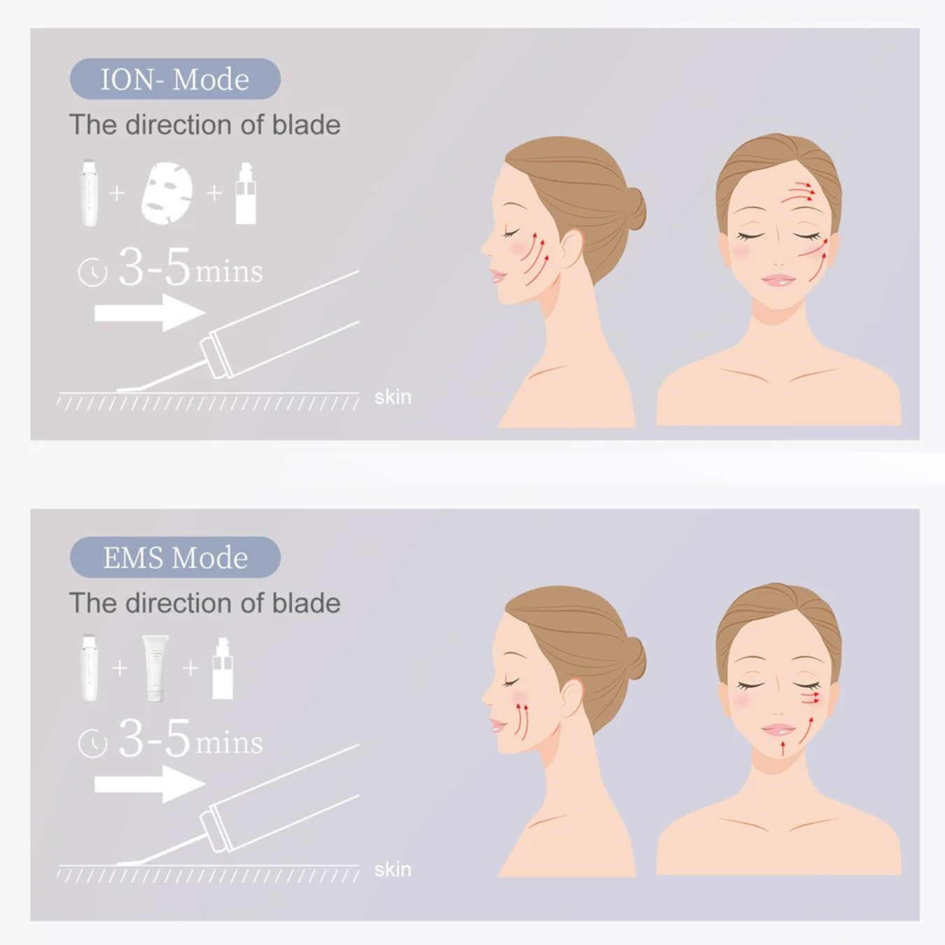 ESPÁTULA LIMPIEZA FACIAL ANLAN ACPJ31 PROFUNDA PALETA ULTRASÓNICA DEPURADOR PIEL - 9