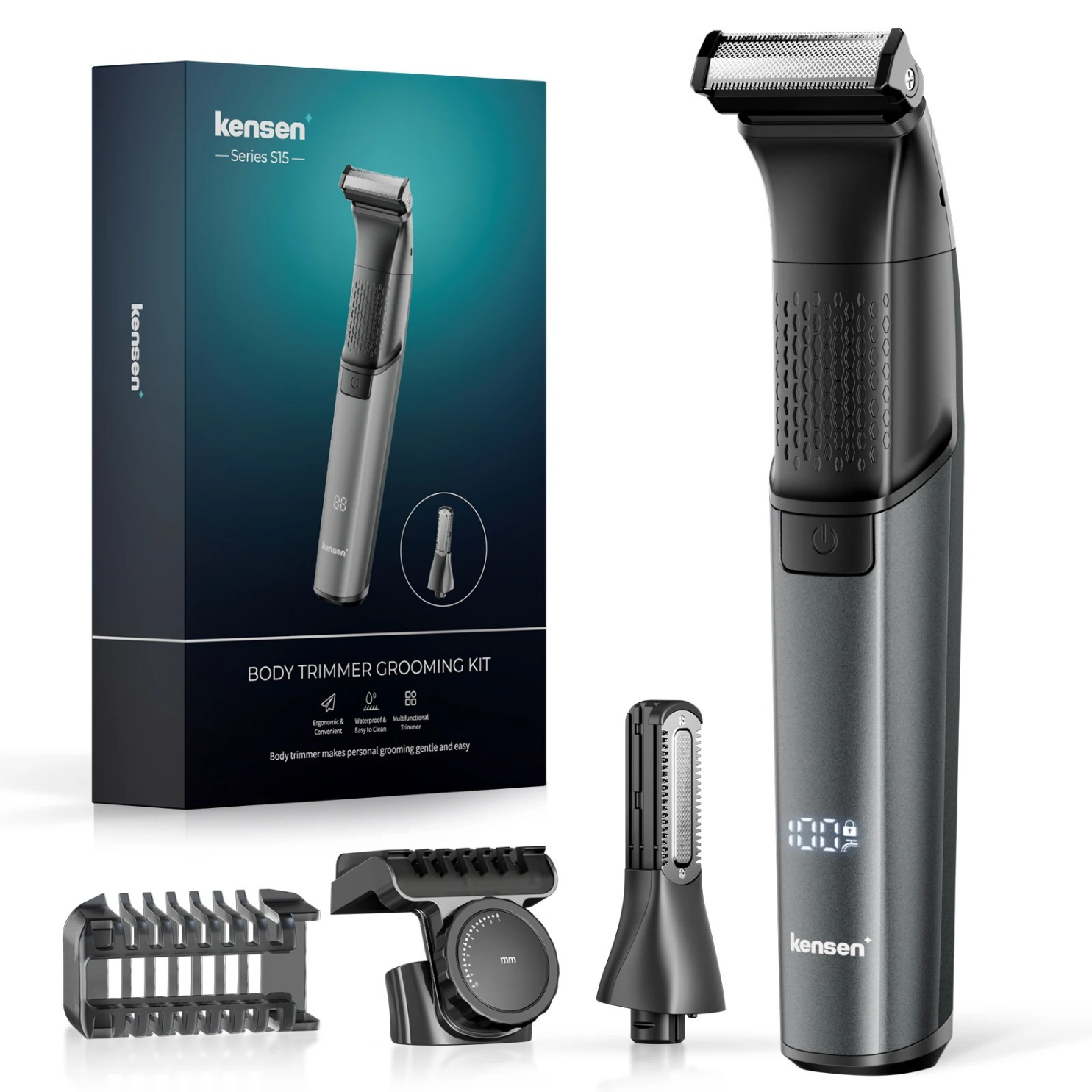 RASURADORA AFEITADORA CORTADORA PELO CORPORAL BARBA TRIMMER. KENSEN - 1