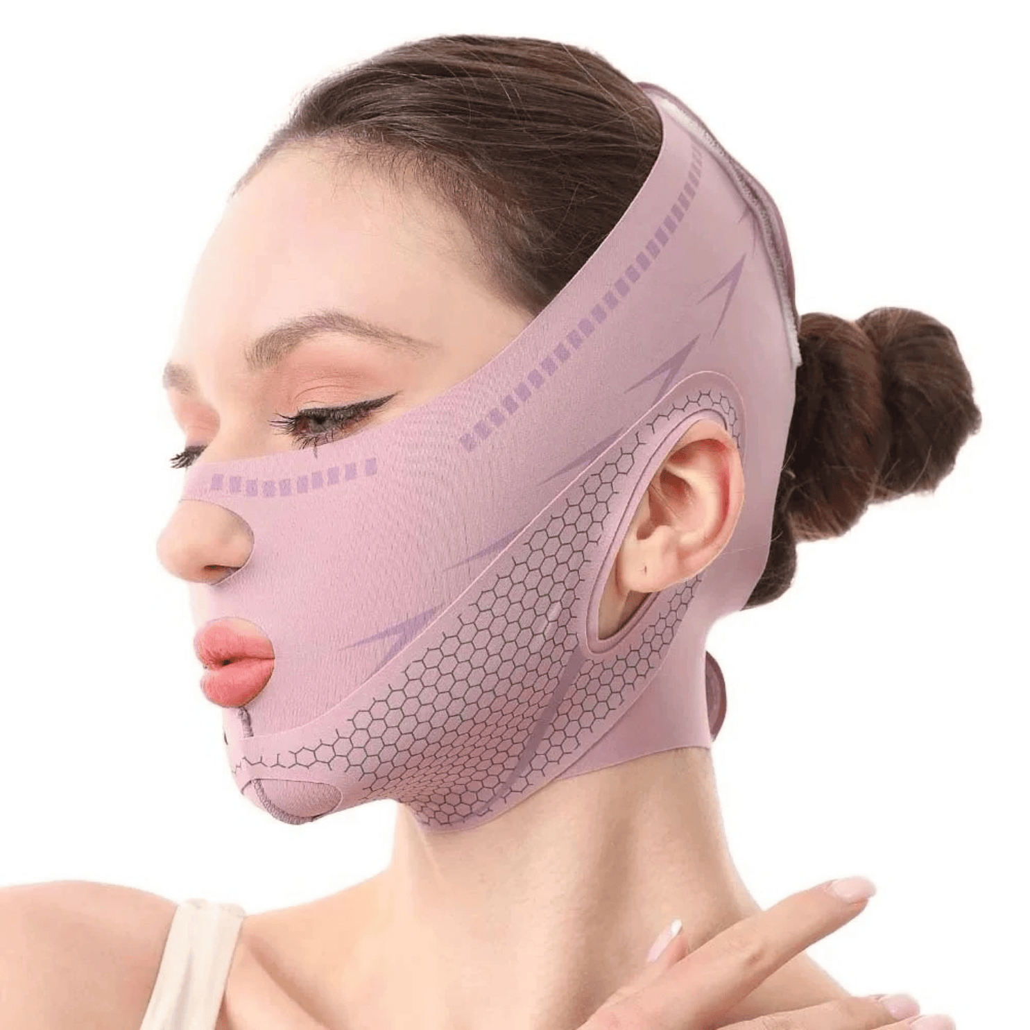 FAJA FACIAL MENTONERA SM NASO LABIAL DOBLE AJUSTE CONTROL DOBLE MENTON PAPADA - 1