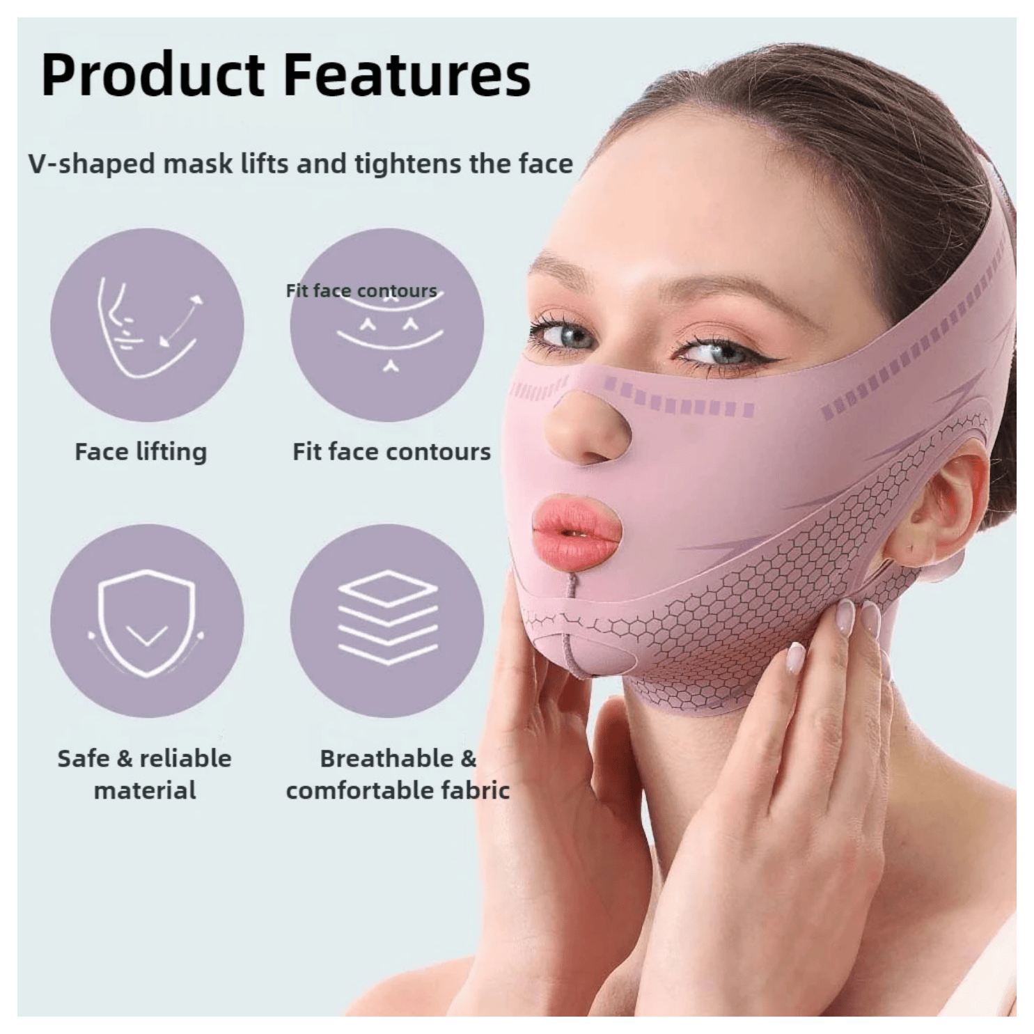 FAJA FACIAL MENTONERA SM NASO LABIAL DOBLE AJUSTE CONTROL DOBLE MENTON PAPADA - 3