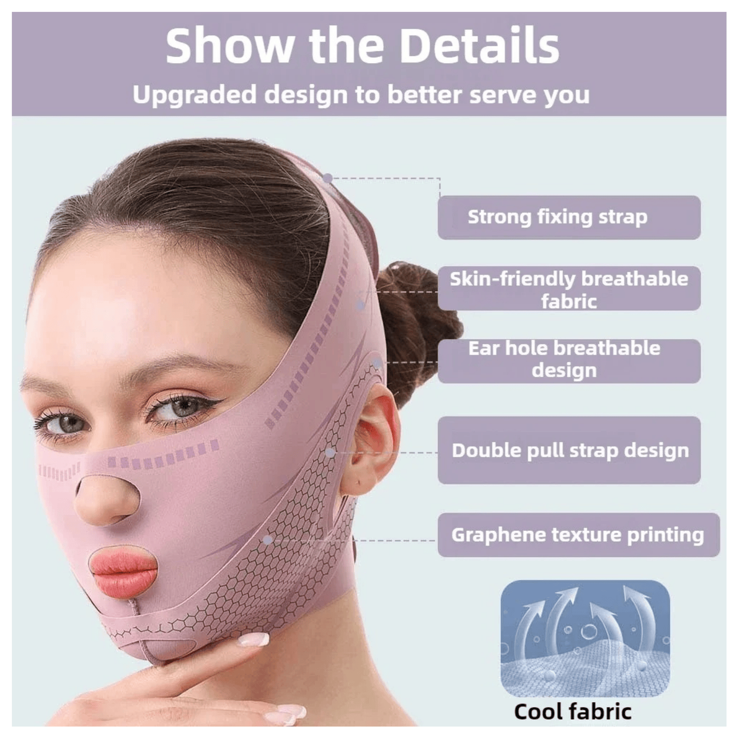 FAJA FACIAL MENTONERA SM NASO LABIAL DOBLE AJUSTE CONTROL DOBLE MENTON PAPADA - 6