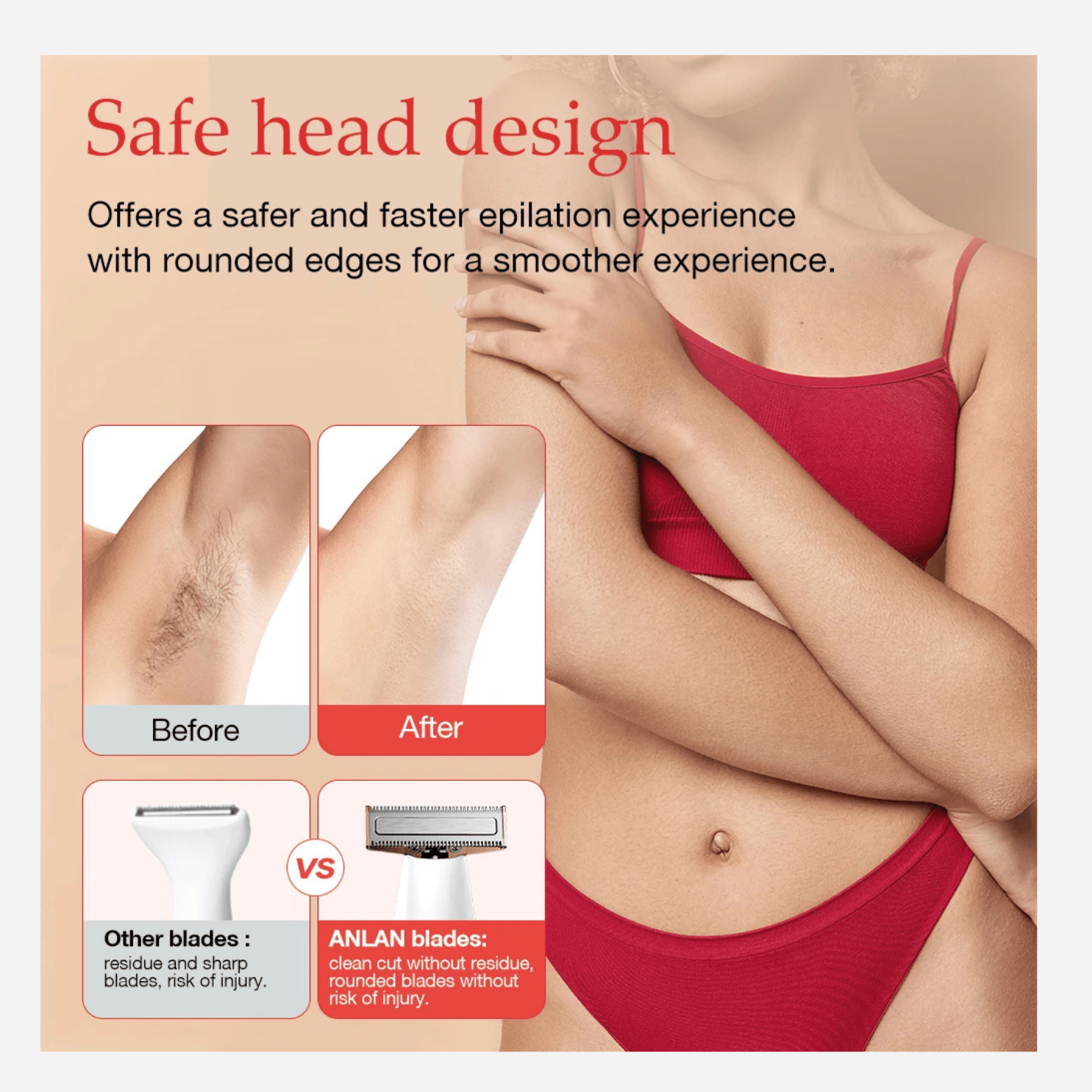 RASURADORA AFEITADORA RECORTADORA TRIMMER VELLO CORPORAL ROSTRO - 7