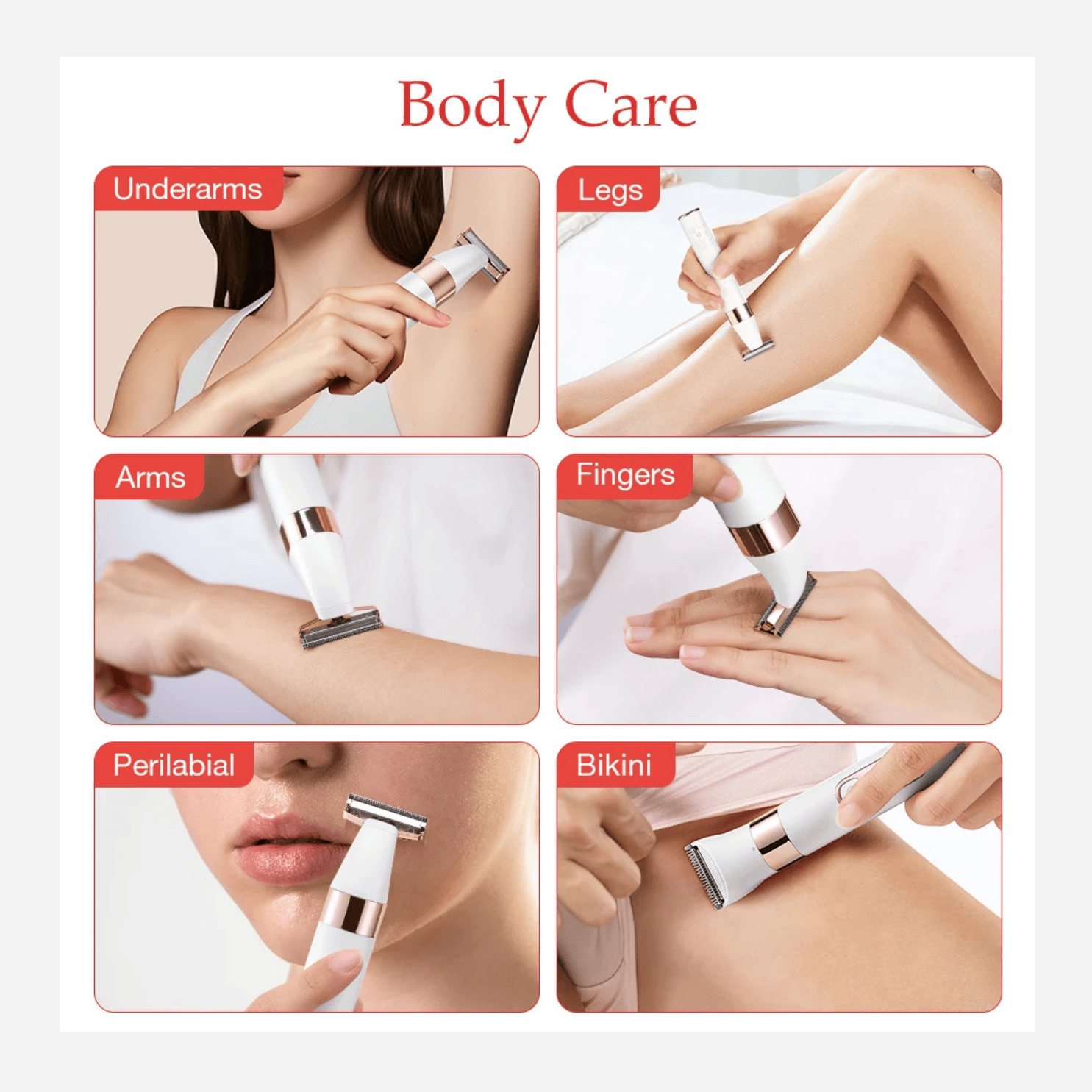 RASURADORA AFEITADORA RECORTADORA TRIMMER VELLO CORPORAL ROSTRO - 8