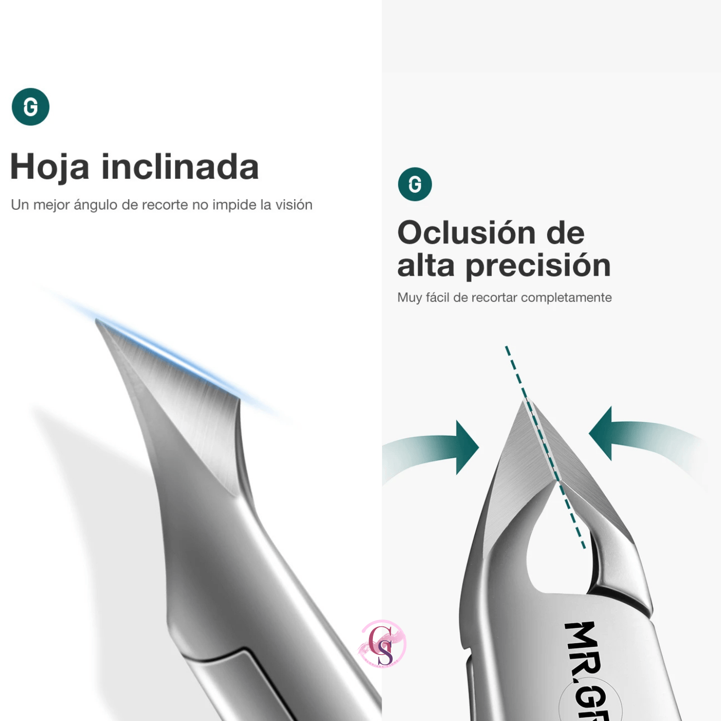 CORTAUÑAS MANICURA CORTADOR CUTÍCULAS REMOVEDOR PIEL MUERTA MR. GREEN. - 4