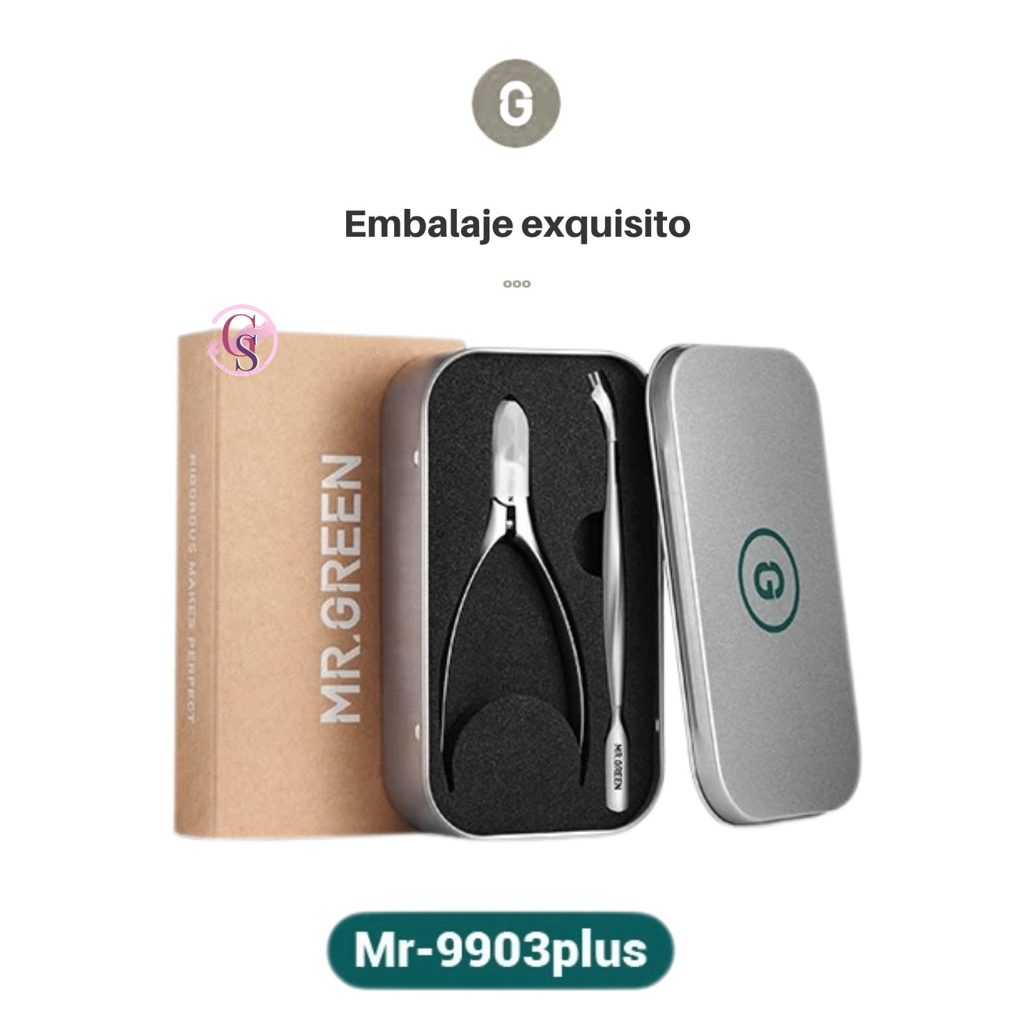 CORTAUÑAS MANICURA CORTADOR CUTÍCULAS REMOVEDOR PIEL MUERTA MR. GREEN. - 9