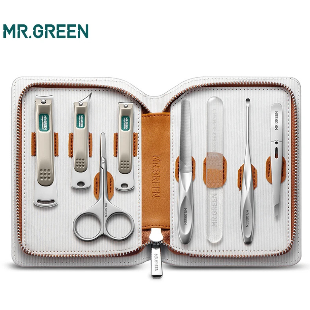 SET MANICURA CORTAUÑAS CUIDADO PERSONAL MR GREEN MR-8885 08 PCS - 1