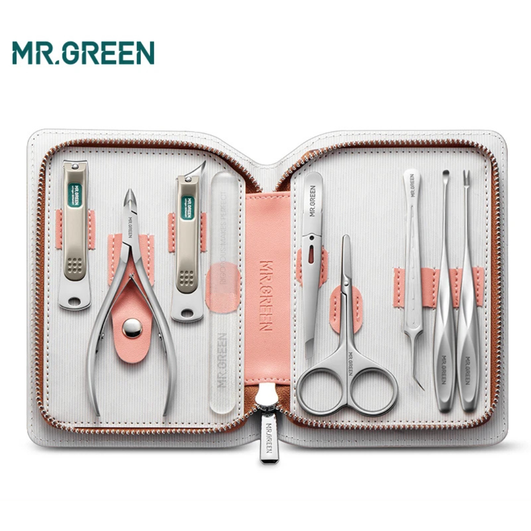 SET MANICURA CORTAUÑAS CUIDADO PERSONAL MR GREEN MR-8886 09 PCS - 1