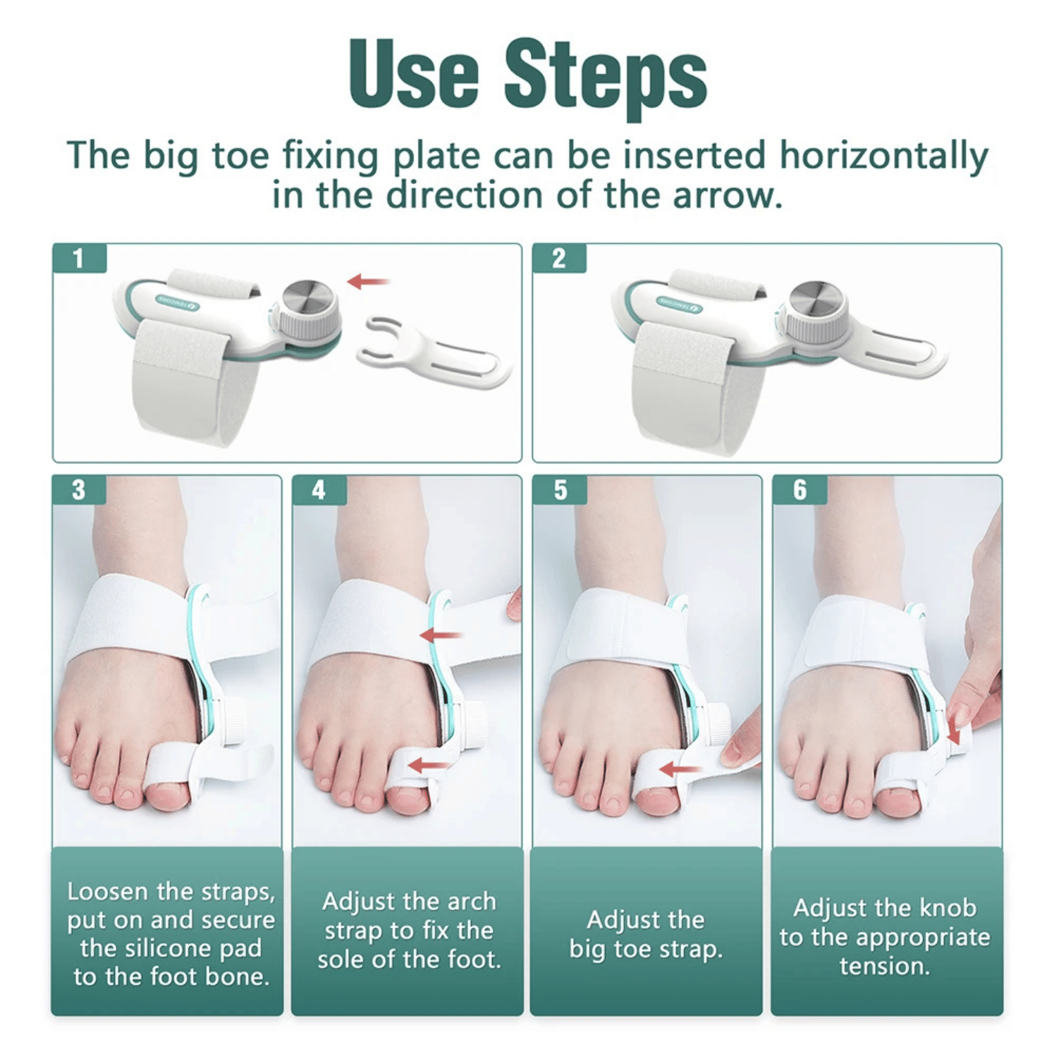 CORRECTOR JUANETE HALLUX VALGUS PLACAS FIJACIÓN 3 ÁNGULOS - 9