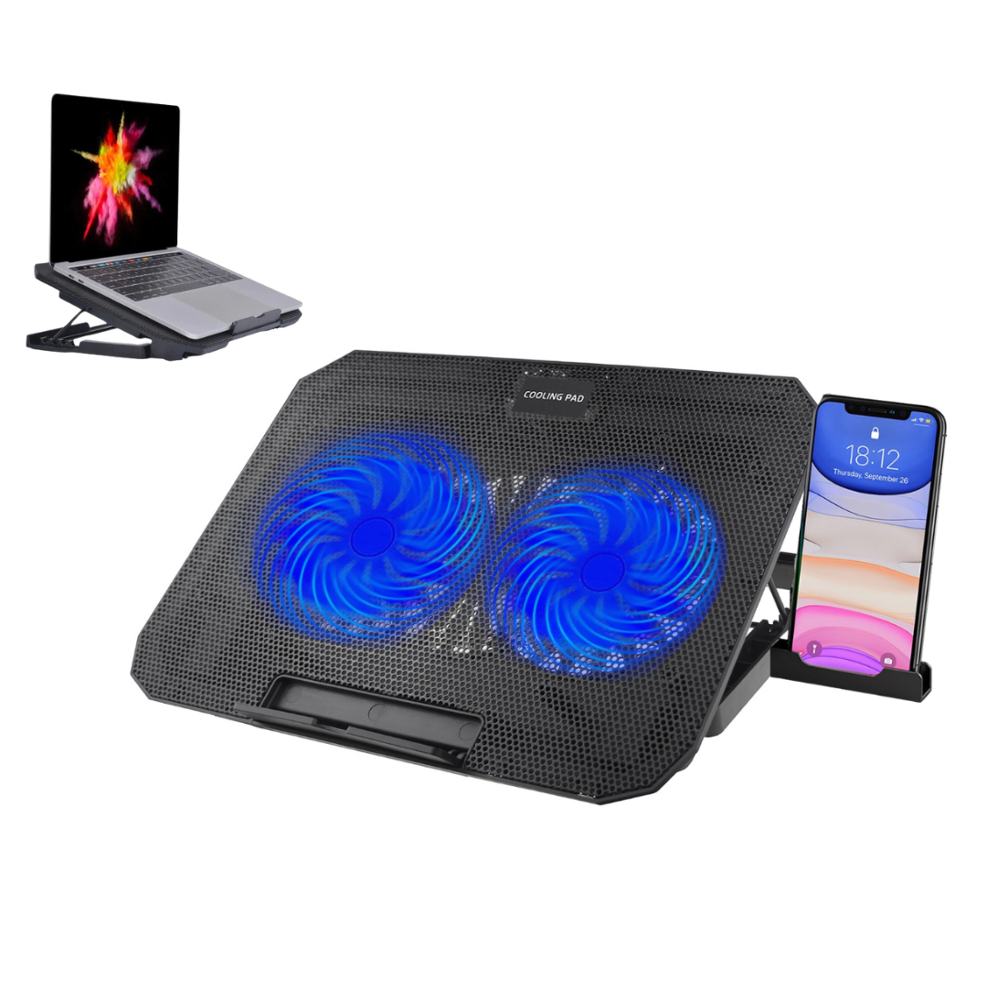 COOLER VENTILADOR LAPTOP 9' A 17' 6 NIVELES 2 PUERTO USB - 1
