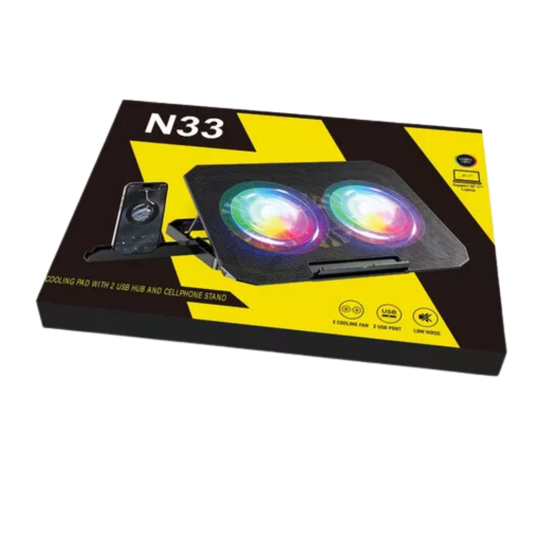 COOLER VENTILADOR LAPTOP 9' A 17' 6 NIVELES 2 PUERTO USB - 6