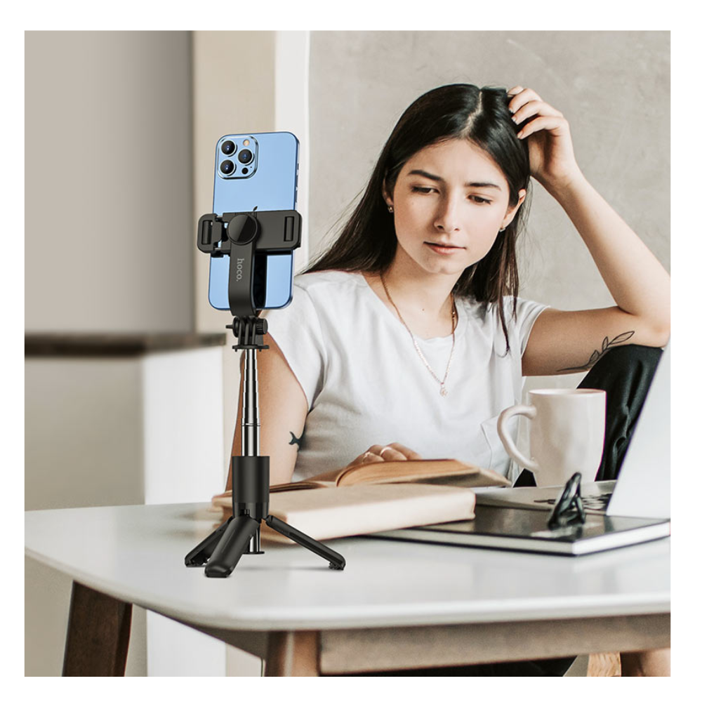 SOPORTE TRIPODE K17 SOPORTE HOCO PARA TELEFONOS MOVILES + CONTROL - 4