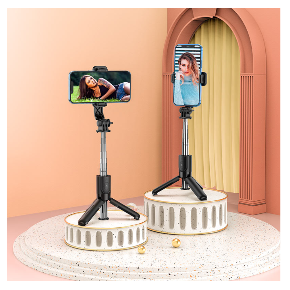 SOPORTE TRIPODE K17 SOPORTE HOCO PARA TELEFONOS MOVILES + CONTROL - 5