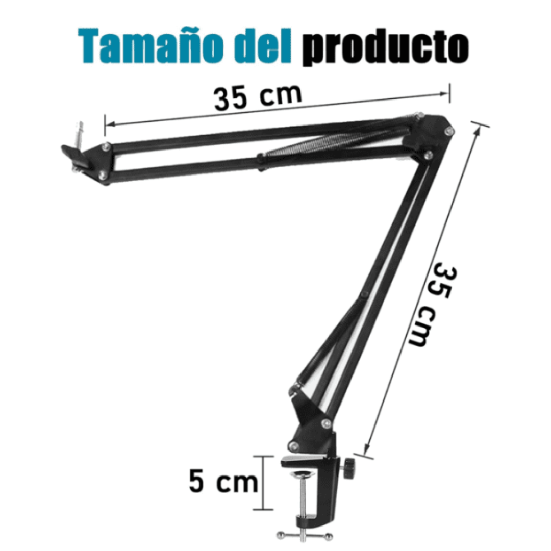 SOPORTE PARA MICRÓFONO BRAZO METAL ARTICULADO AJUSTABLE NB-35 - 7