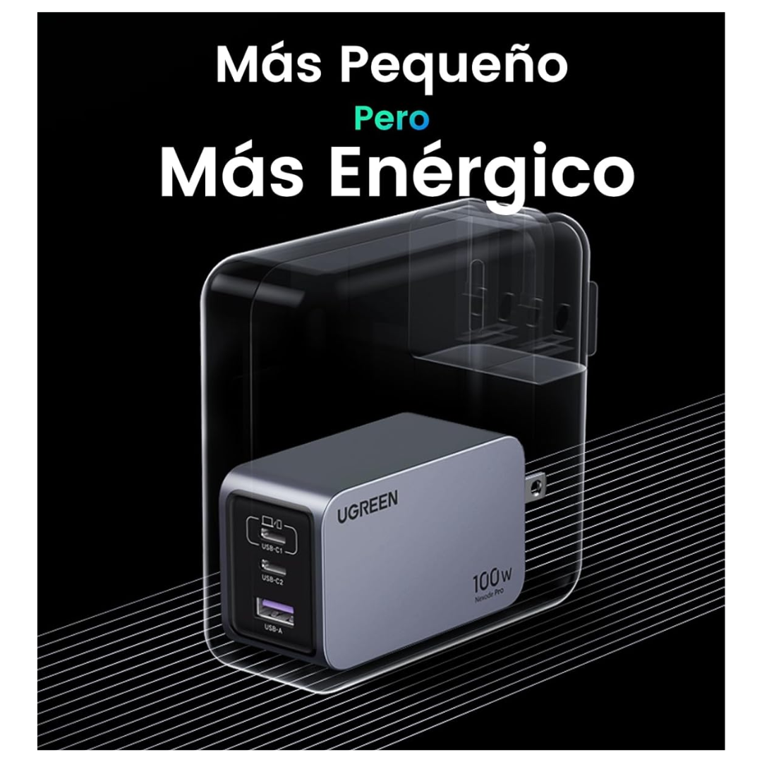 Ugreen Cargador Macbook Laptop Carga Rapida 100W USB 2 TIPO-C 1 USB - 6
