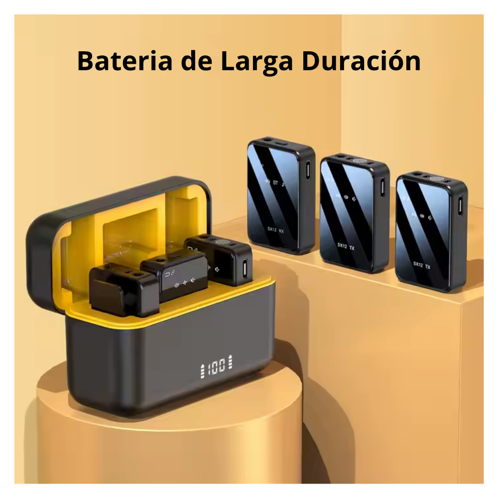 MICROFONO INALAMBRICO MIC PROFESIONAL SOLAPERO DUAL BLUETOOTH - 2