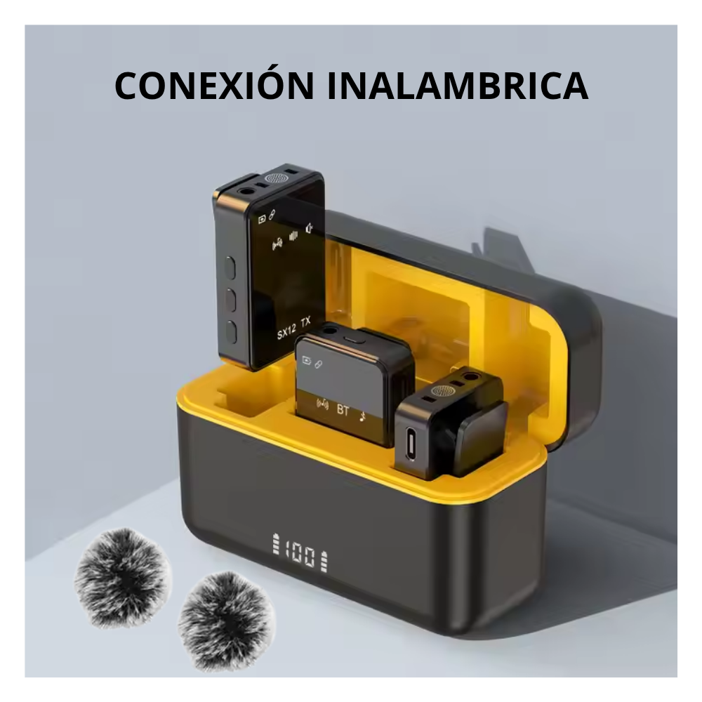 MICROFONO INALAMBRICO MIC PROFESIONAL SOLAPERO DUAL BLUETOOTH - 3
