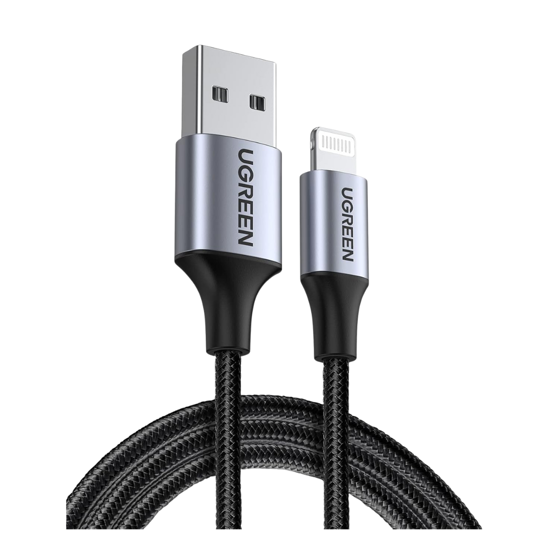 CABLE USB A LIGHTNING UGREEN 1 METRO 2A CARGA RÁPIDA COMPATIBLE IPAD - 2