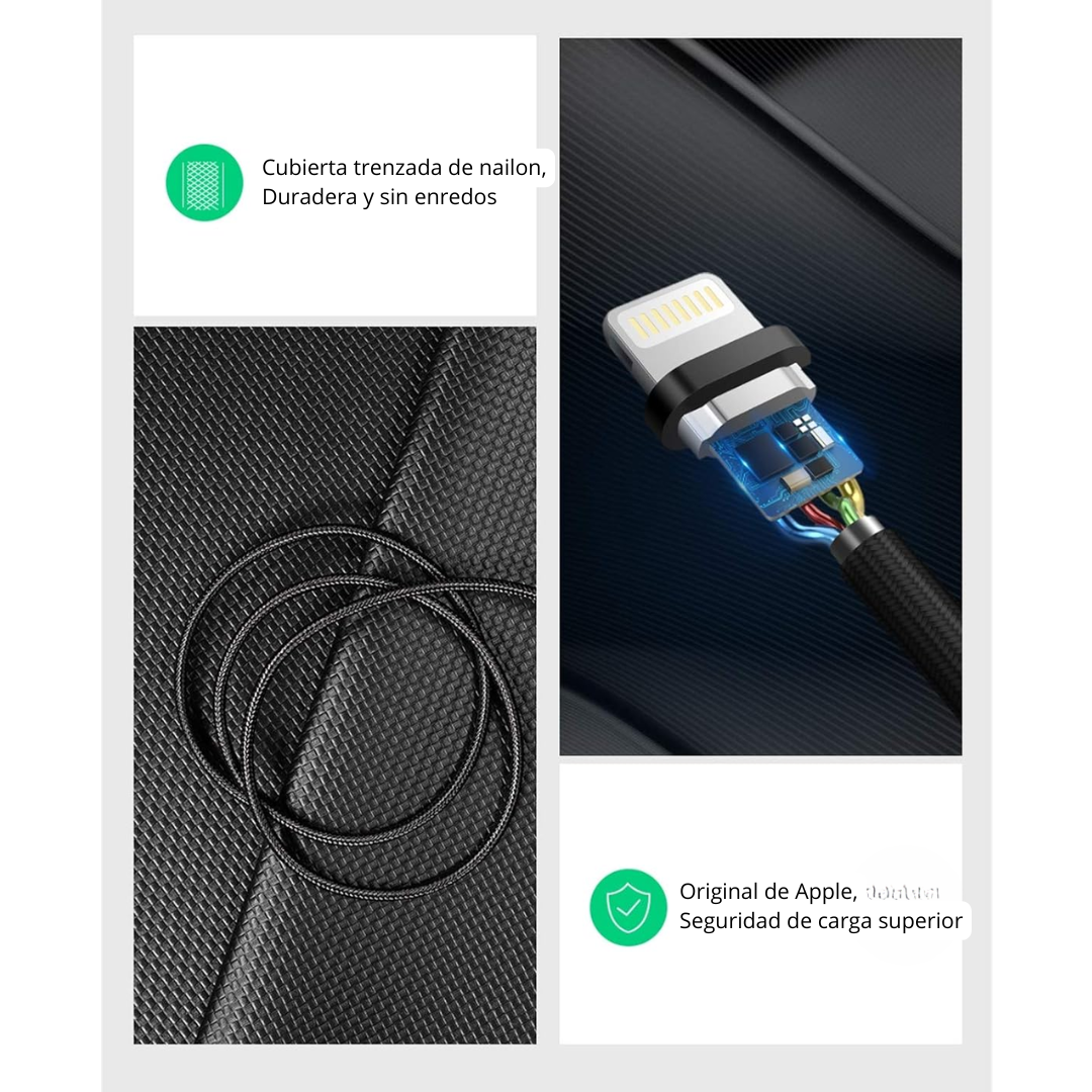 CABLE USB A LIGHTNING UGREEN 1 METRO 2A CARGA RÁPIDA COMPATIBLE IPAD - 5