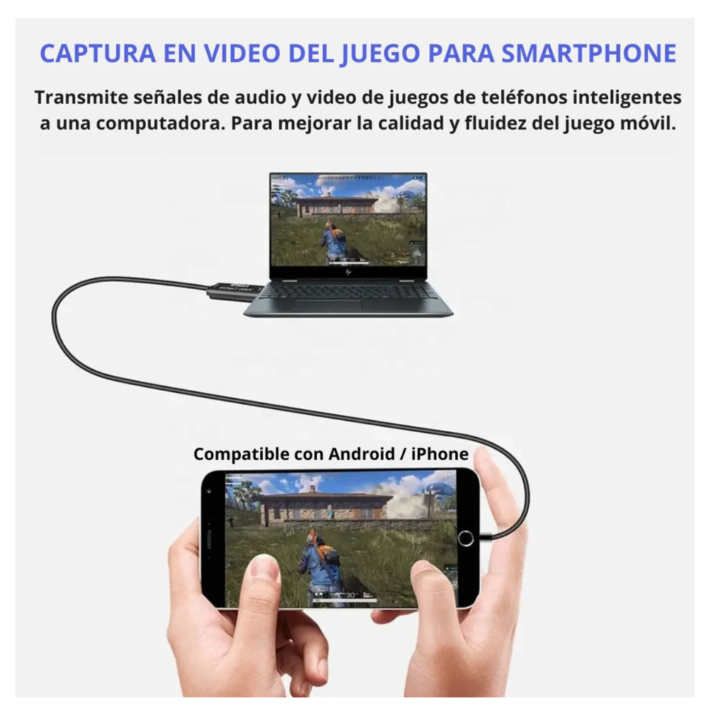 CAPTURADOR DE VIDEO SEISA USB 2.0 GRABACIÓN Y STREAMING EN PC Y LAPTOP - 4
