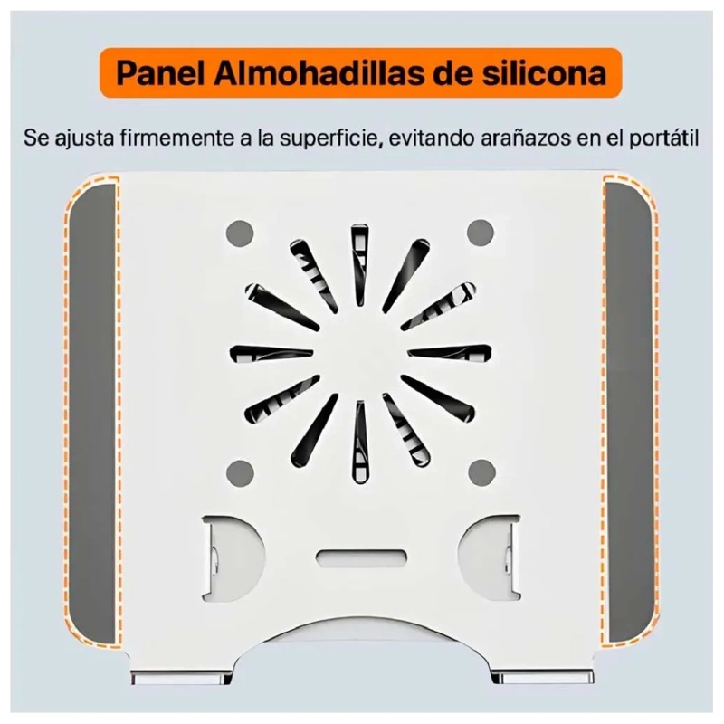 SOPORTE LAPTOP ALUMINIO PLEGABLE V3.3 HX-ZJ24 - PLATA - 3