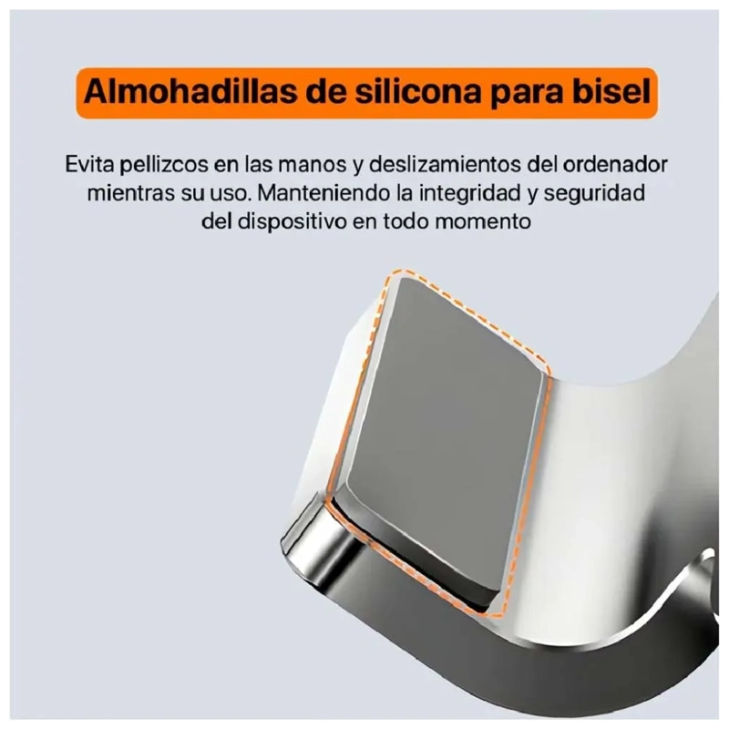 SOPORTE LAPTOP ALUMINIO PLEGABLE V3.3 HX-ZJ24 - PLATA - 4