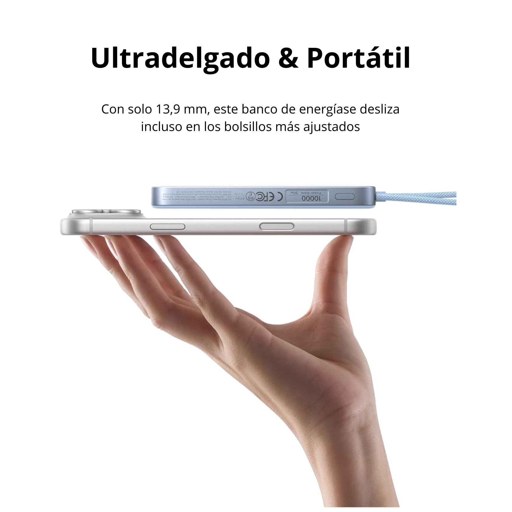 POWER BANK UGREEN 30W CARGADOR INALÁMBRICO QI2 MAGFLOW DE 15W UGREEN PARA SAMSUNG XIOAMI HONOR - 3