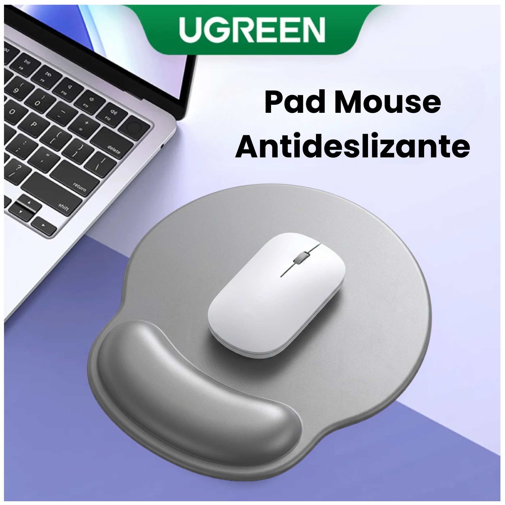MOUSE PAD UGREEN CON SOPORTE GEL ERGONÓMICO Y ANTIDESLIZANTE PREMIUN  UGREEN LP668 – 25244 - 4