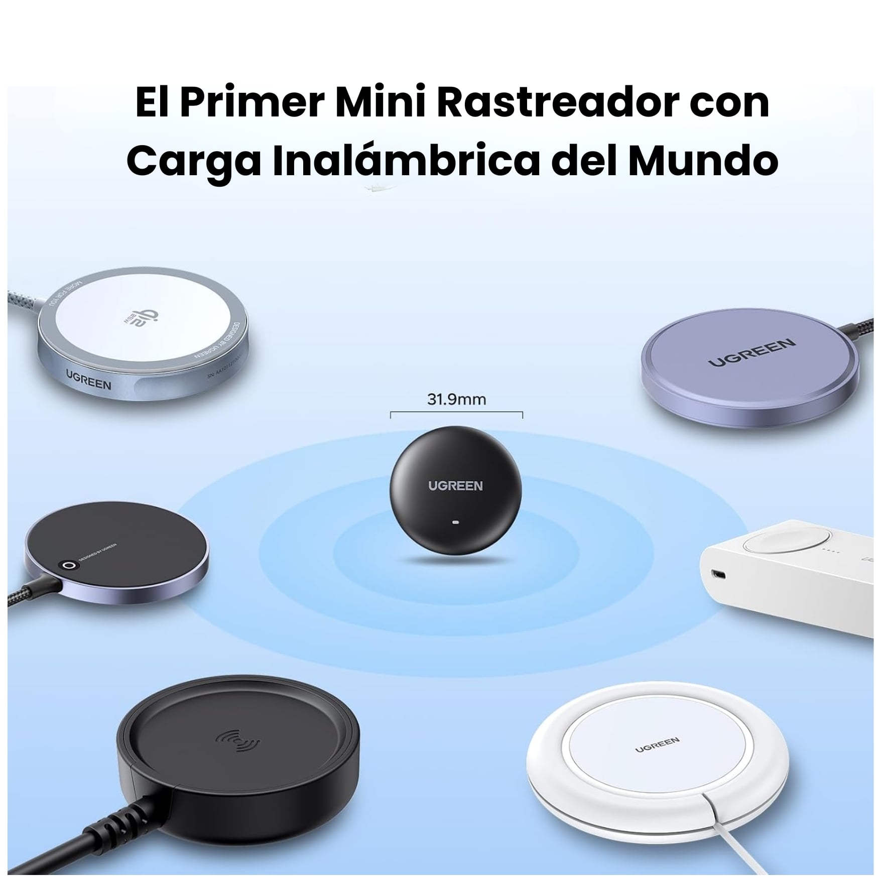RATREADOR LOCALIZADOR UGREEN BLUETOOTH GPS FINETRACK MINI 2 UGREEN COMPATIBLE CON IOS IPHONE IPAD - 2