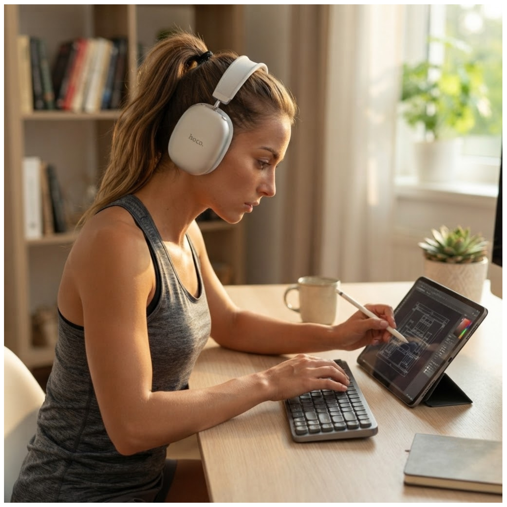 AUDIFONO INALAMBRICO BLUETOOTH HOCO W35 OVER-EAR 40 HORAS MUSICA SONIDO HIFI, RANURA MICRO SD - 6