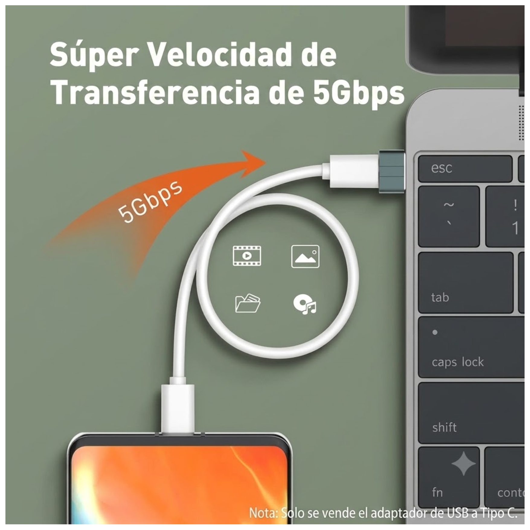 ADAPTADOR OTG PORTÁTIL USB-C HEMBRA A USB-A MACHO LDNIO LC150 - 3