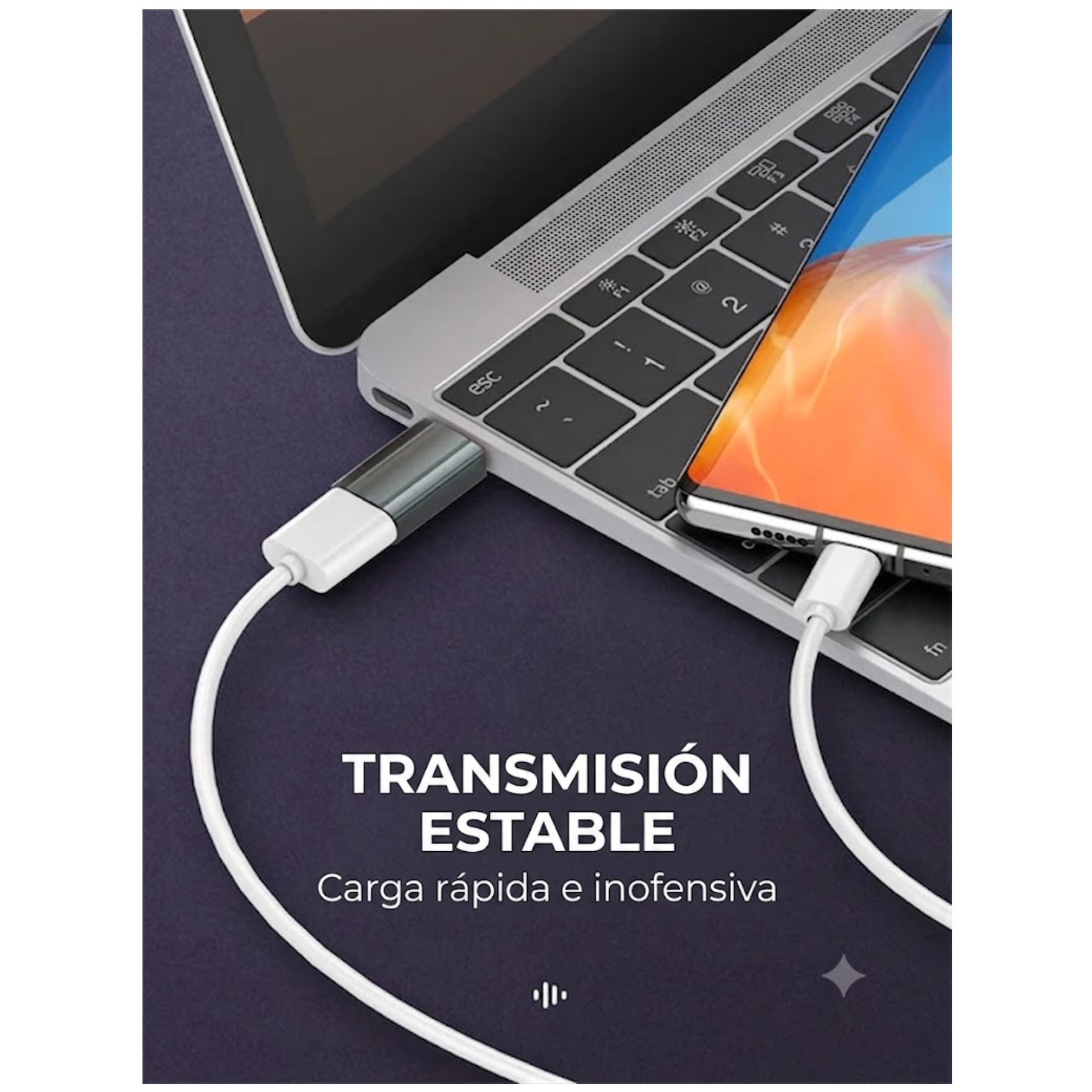 ADAPTADOR OTG PORTÁTIL USB-C MACHO A USB-A HEMBRA - LDNIO LC140 GRIS - 4