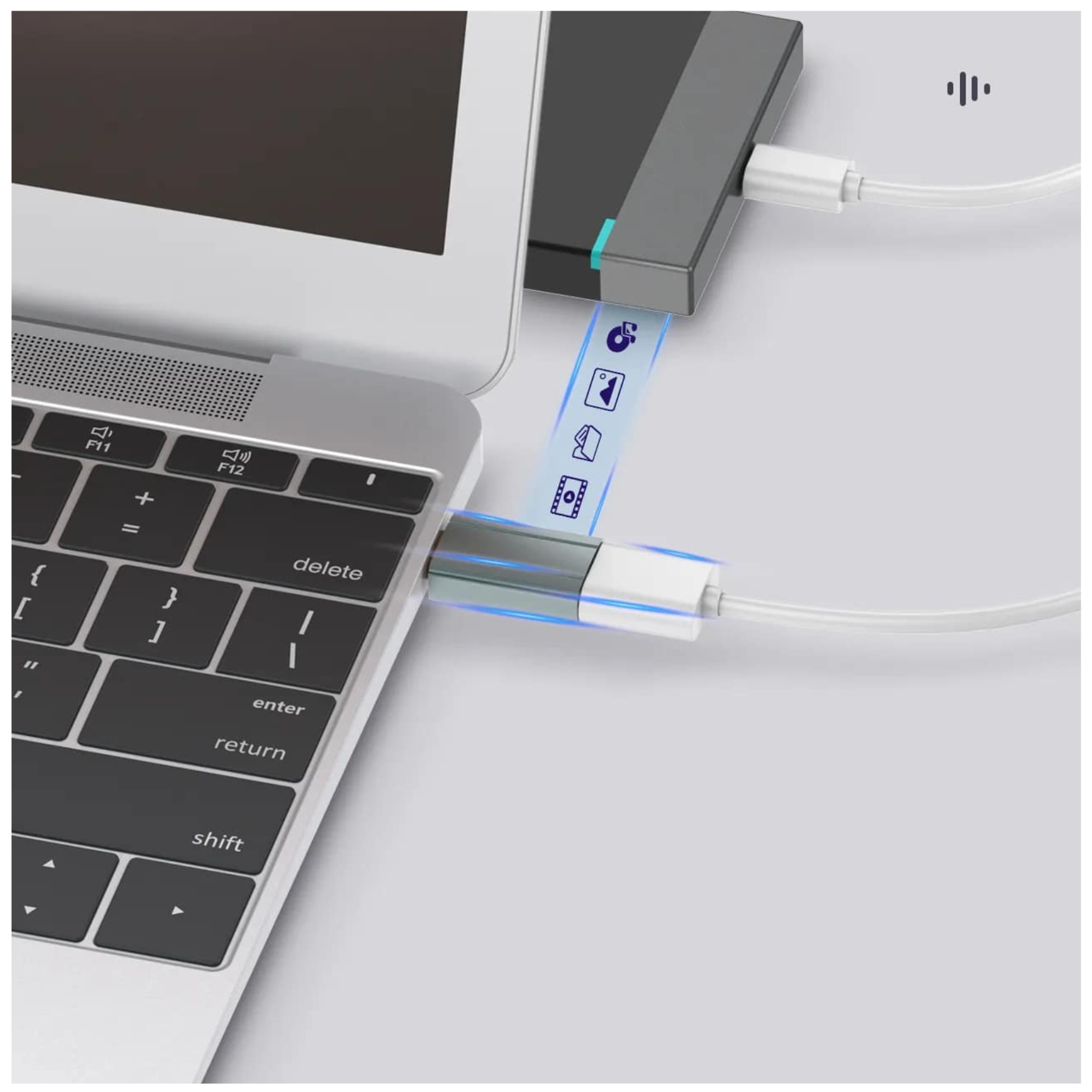 ADAPTADOR OTG PORTÁTIL USB-C MACHO A USB-A HEMBRA - LDNIO LC140 GRIS - 6