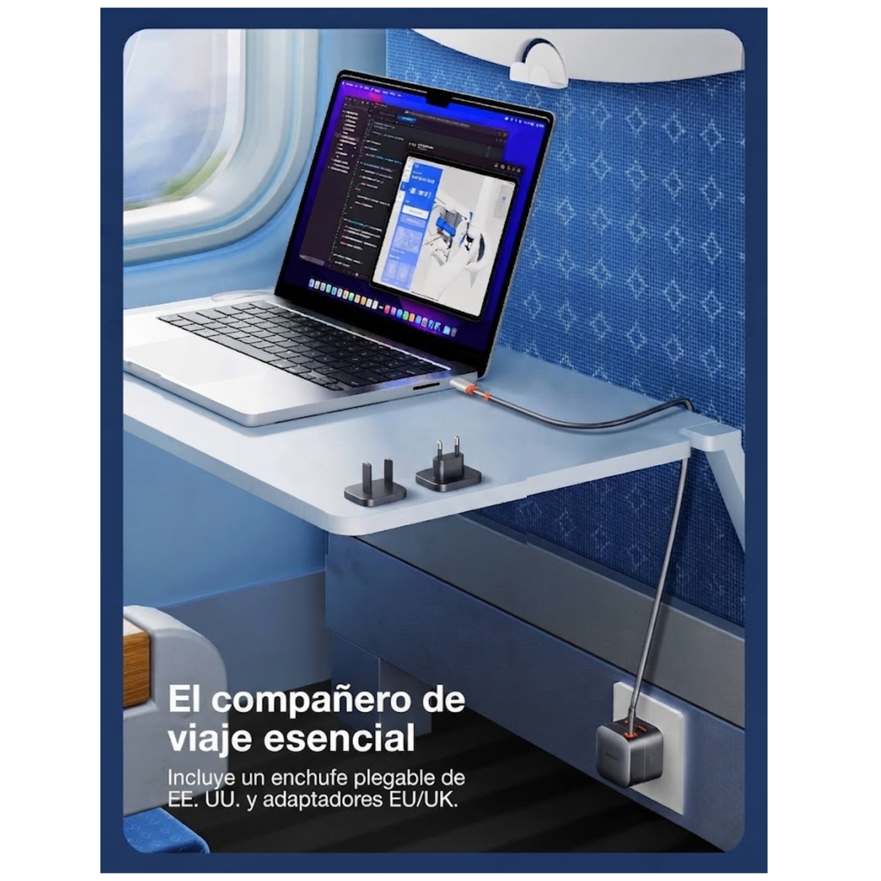 CARGADOR LDNIO GAN 65W , CARGA RÁPIDA TURBO CON CABLE RETRÁCTIL PARA LAPTOP MACBOOK - 3