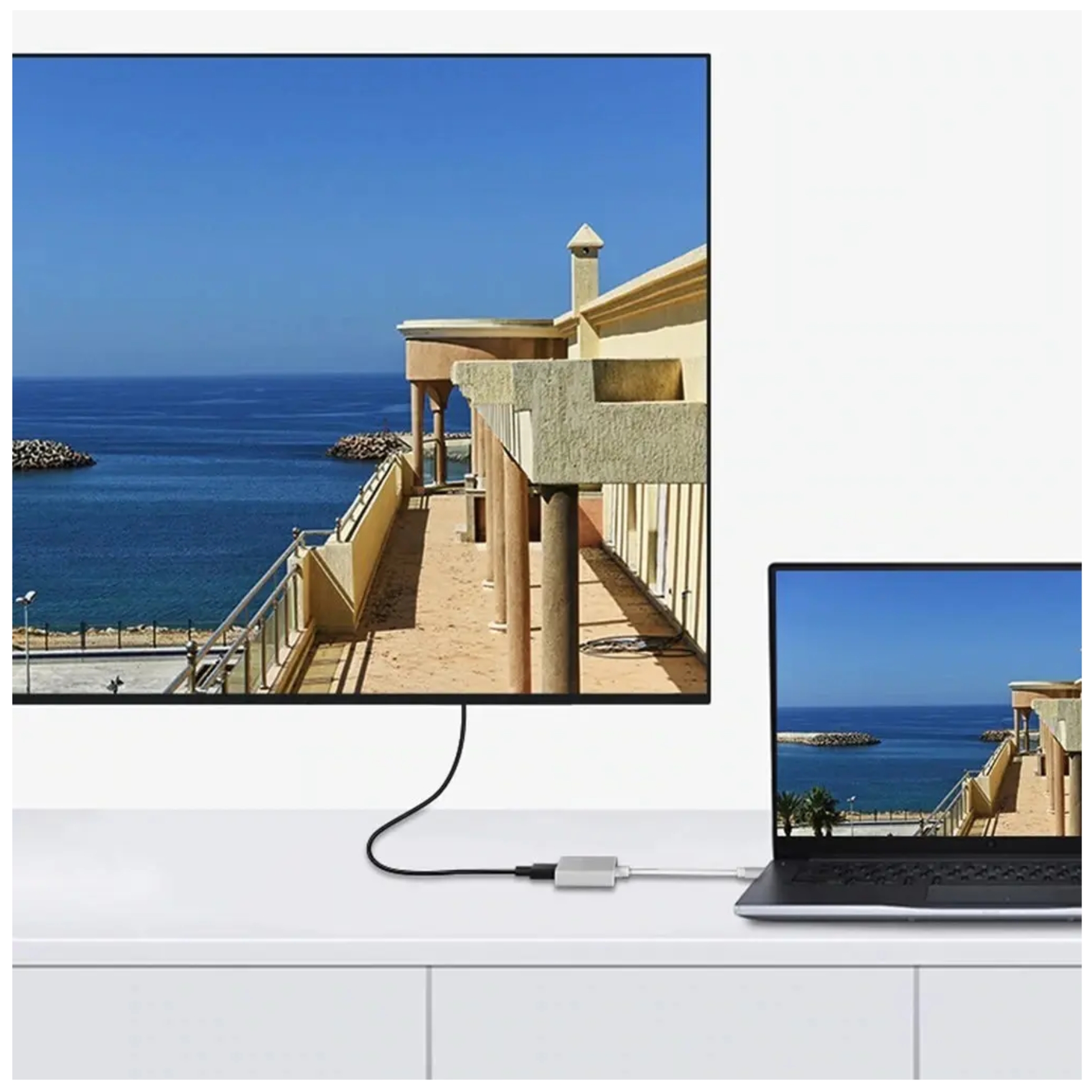 ADAPTADOR TYPE C A HDMI CONVERTIDOR TIPO C A HDMI 4K, CABLE ALTA DEFINICIÓN COMPATIBLE CON MACBOOK PRO Y LAPTOPS - 5