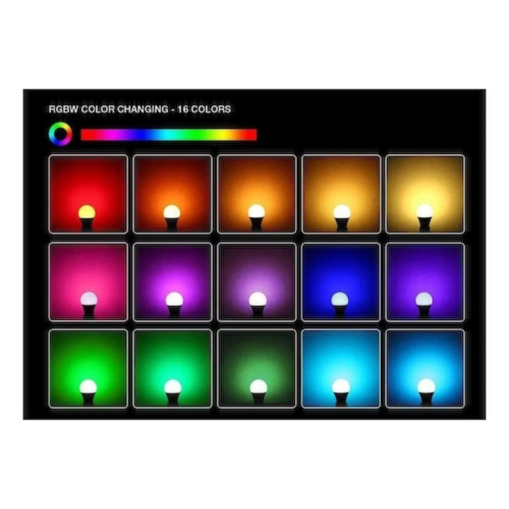 FOCO RGB MULTICOLOR 9W CON CONTROL REMOTO PARA ILUMINACIÓN CUARTO HABITACION - 2