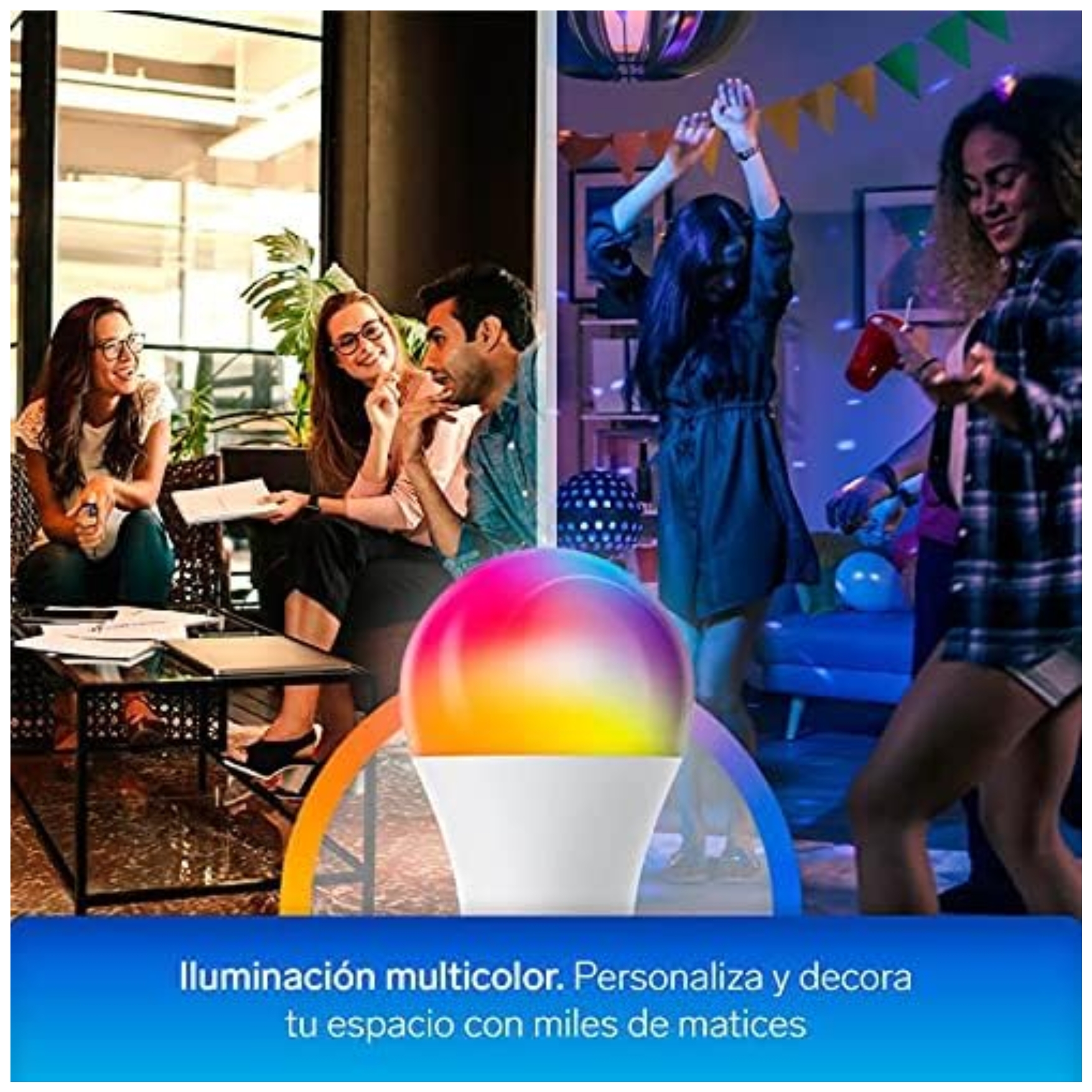 FOCO RGB MULTICOLOR 9W CON CONTROL REMOTO PARA ILUMINACIÓN CUARTO HABITACION - 5