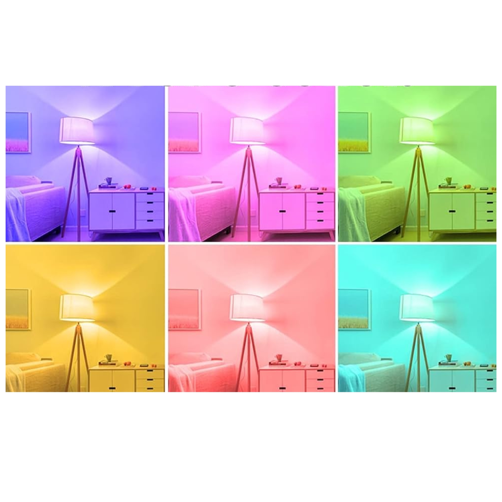 FOCO RGB MULTICOLOR 9W CON CONTROL REMOTO PARA ILUMINACIÓN CUARTO HABITACION - 7