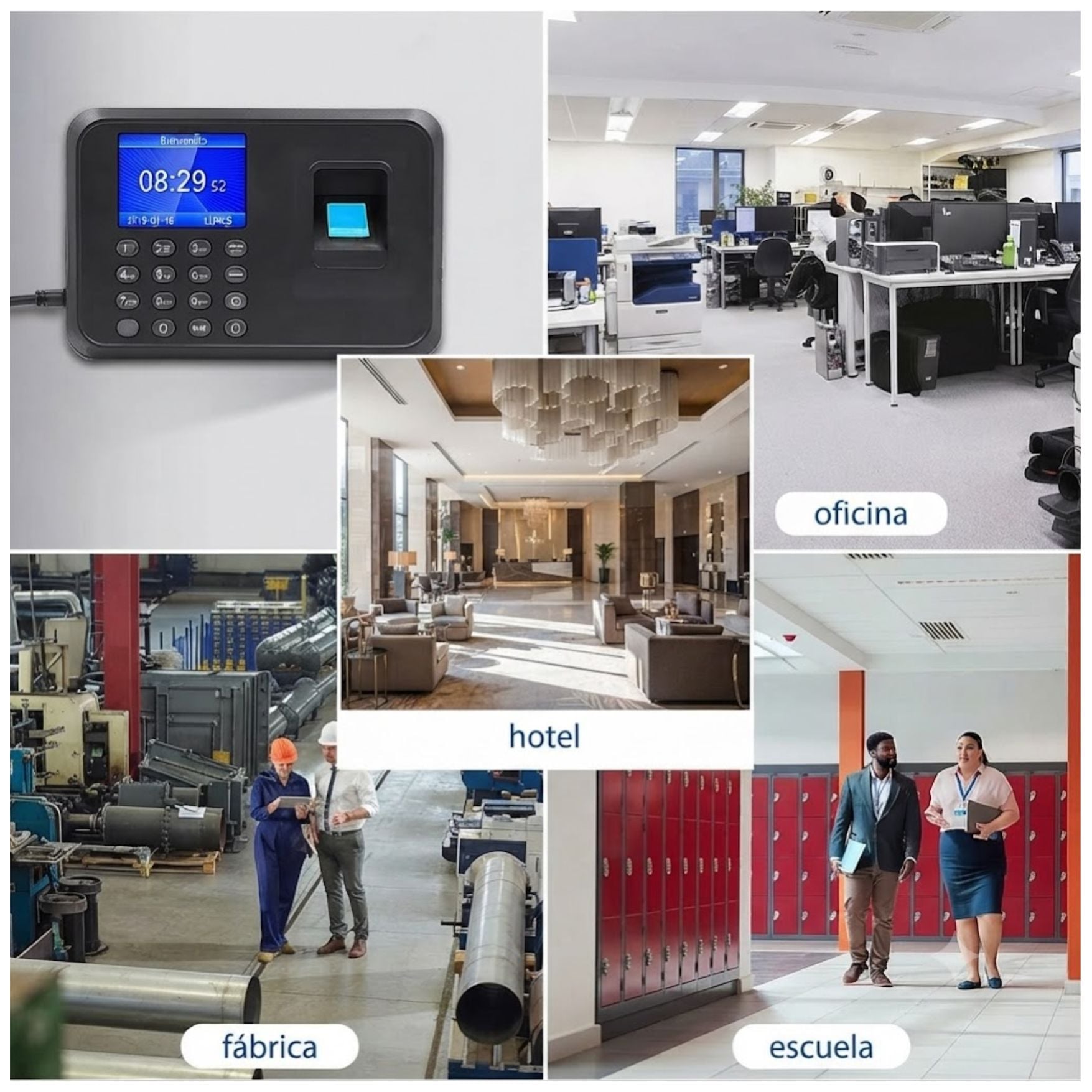 CONTROL ACCESO Y REGISTRO DE ASISTENCIA CON HUELLA DIGITAL BIOMETRICO TRABAJO OFICINA - 7