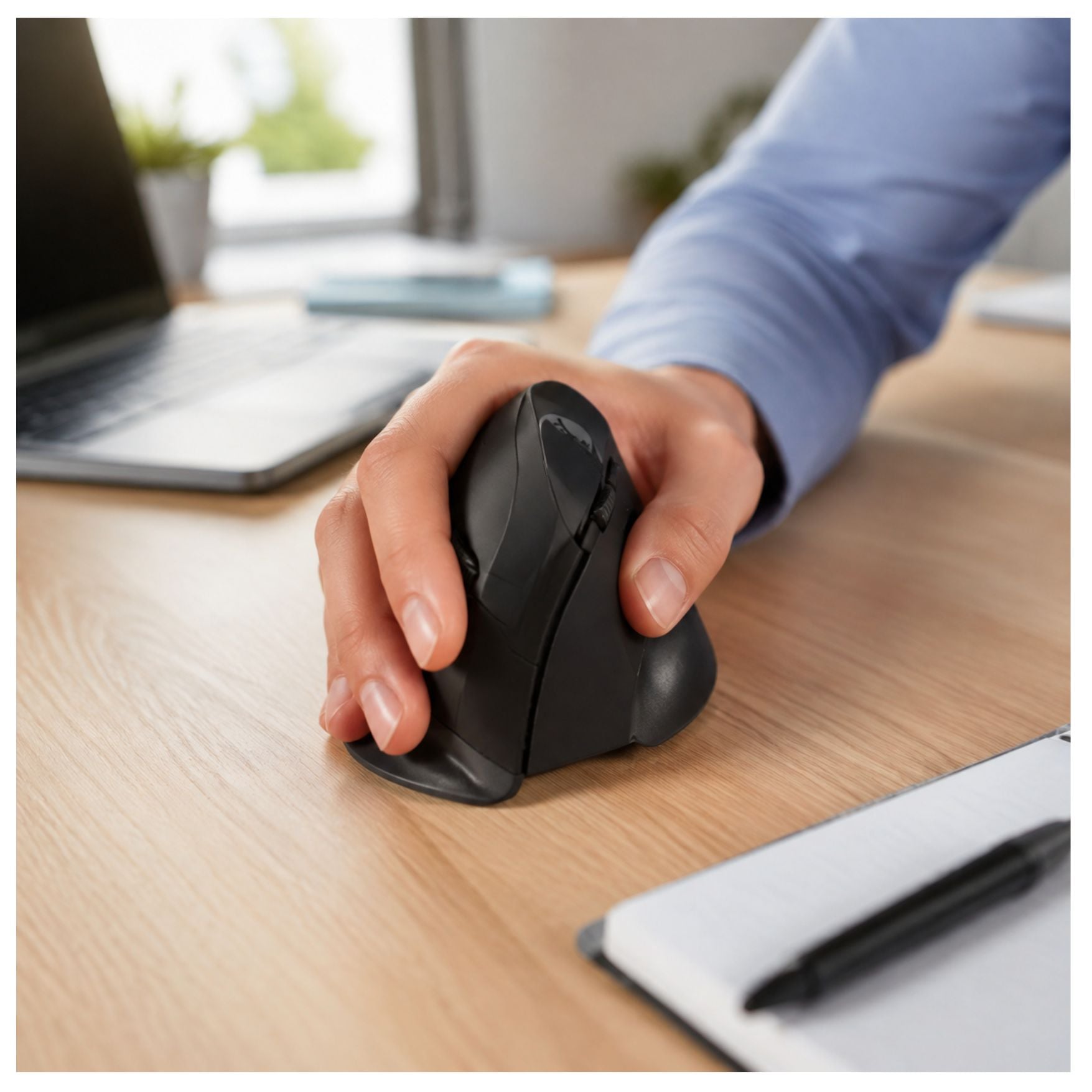 MOUSE ERGONÓMICO VERTICAL INALÁMBRICO ROMAX 2.4 GHZ PARA LAPTOP NOTEBOOK - 4